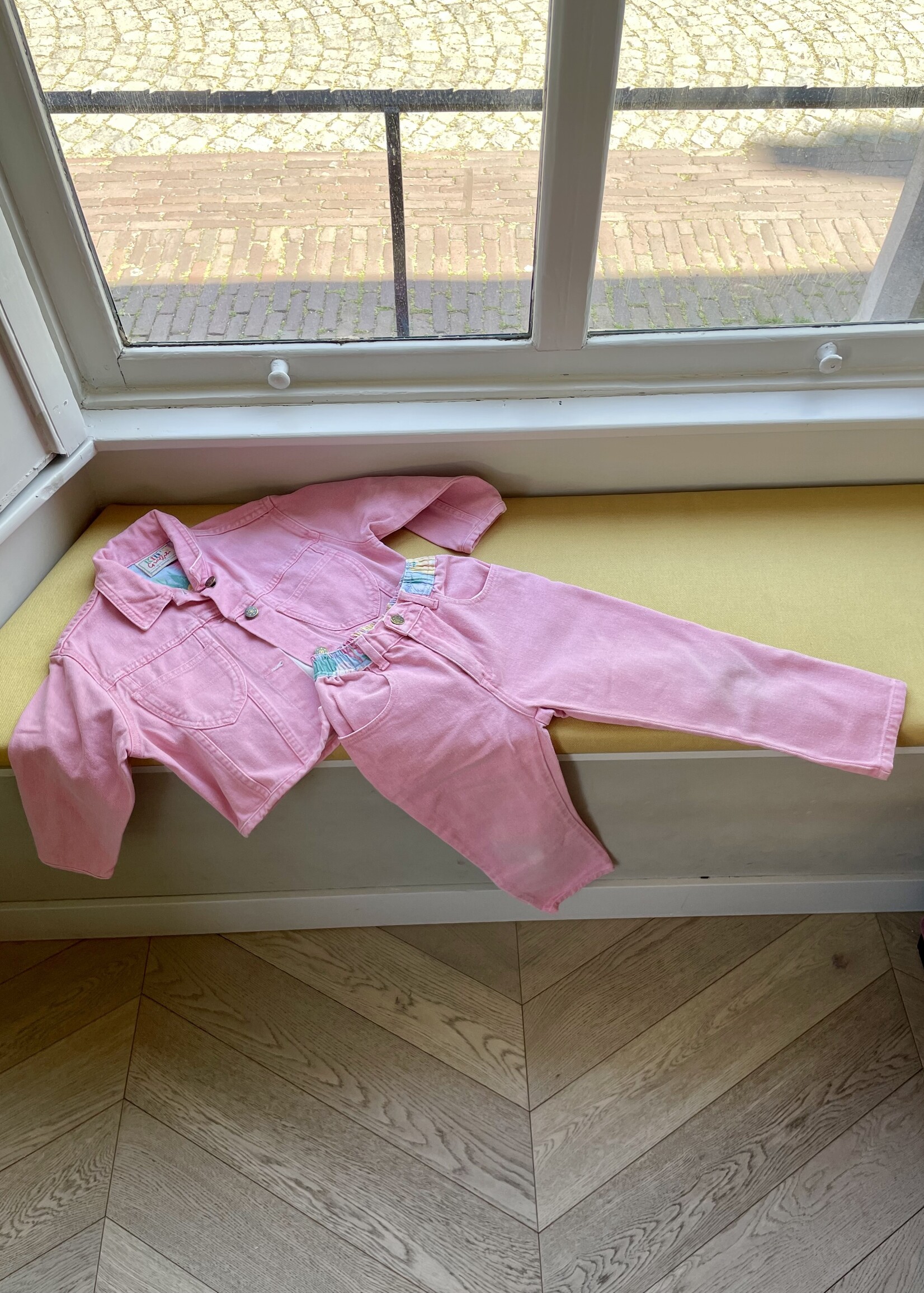Vintage Pink Denim Floral Set 4y
