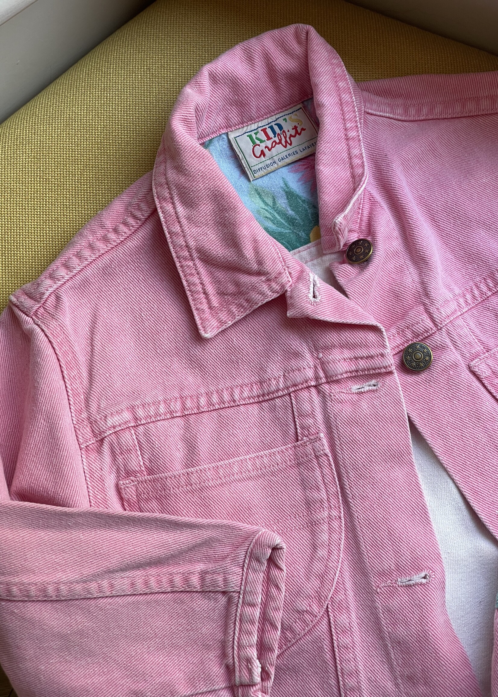 Vintage Pink Denim Floral Set 4y