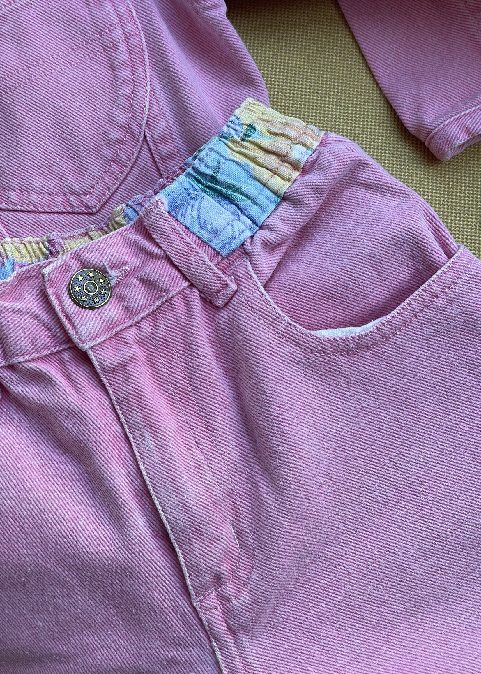 Vintage Pink Denim Floral Set 4y