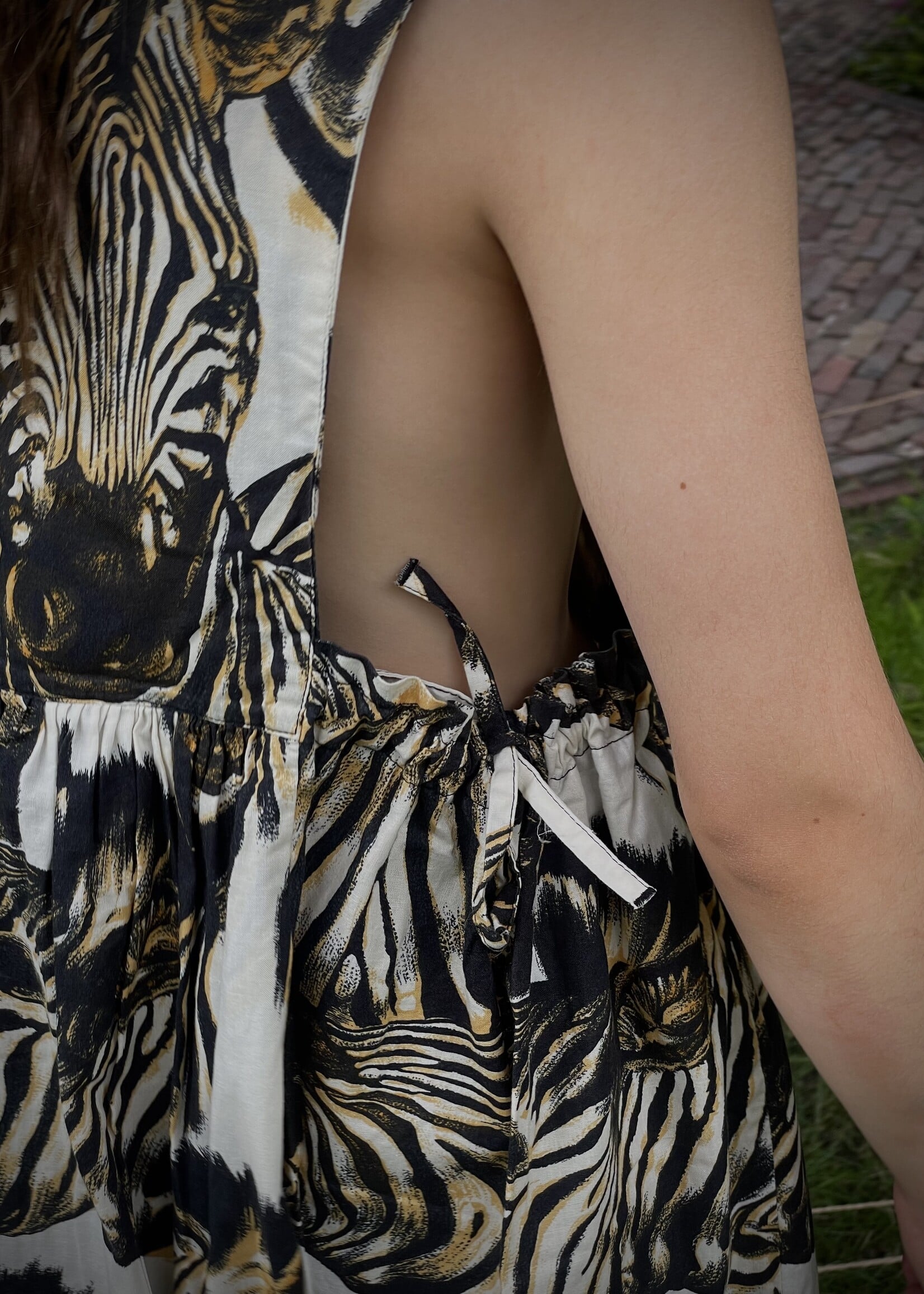 Vintage Zebra Summer Dress 8-10y