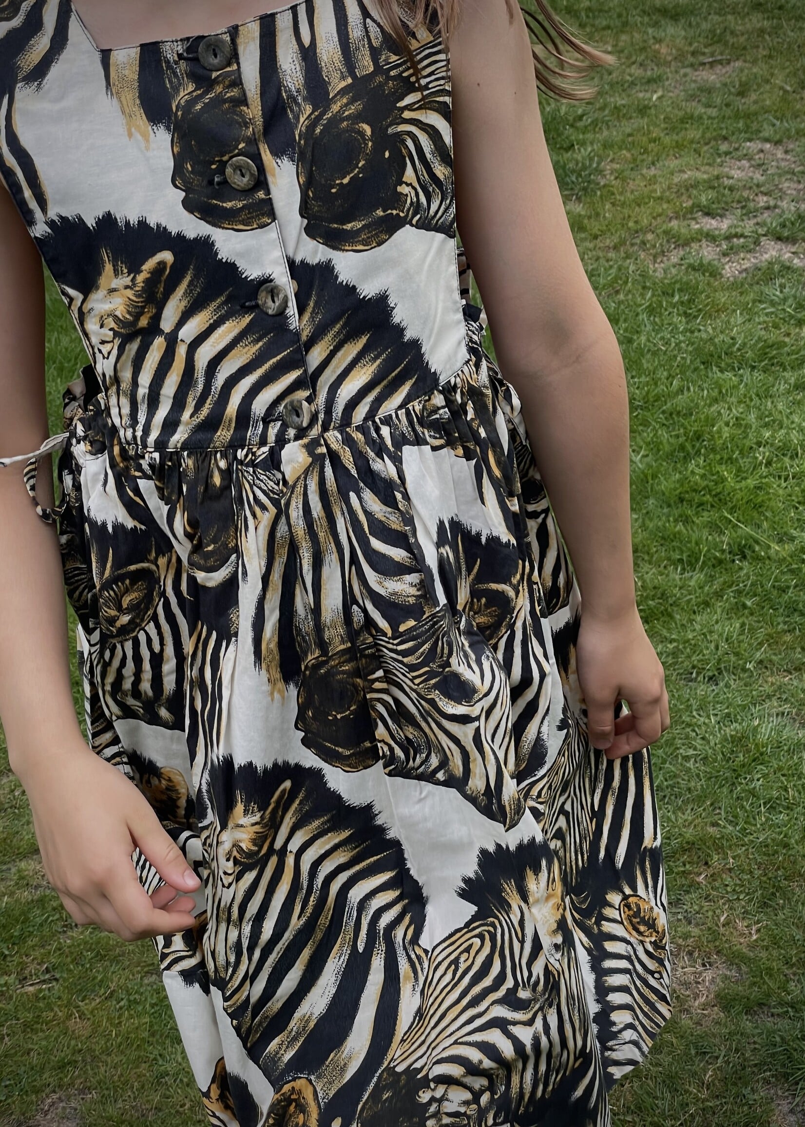 Vintage Zebra Summer Dress 8-10y