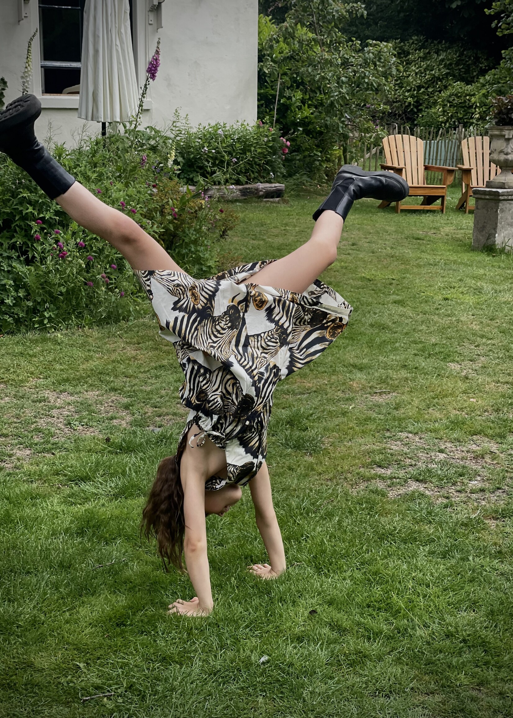 Vintage Zebra Summer Dress 8-10y