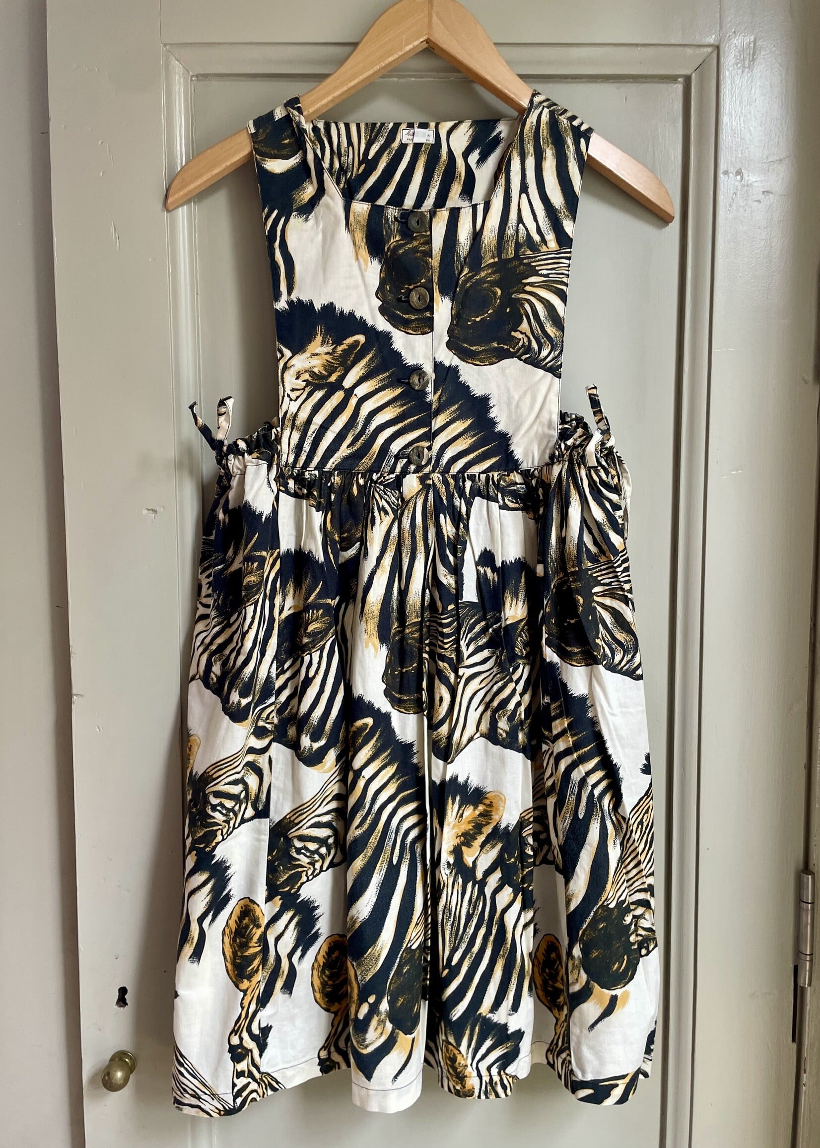 Vintage Zebra Summer Dress 8-10y