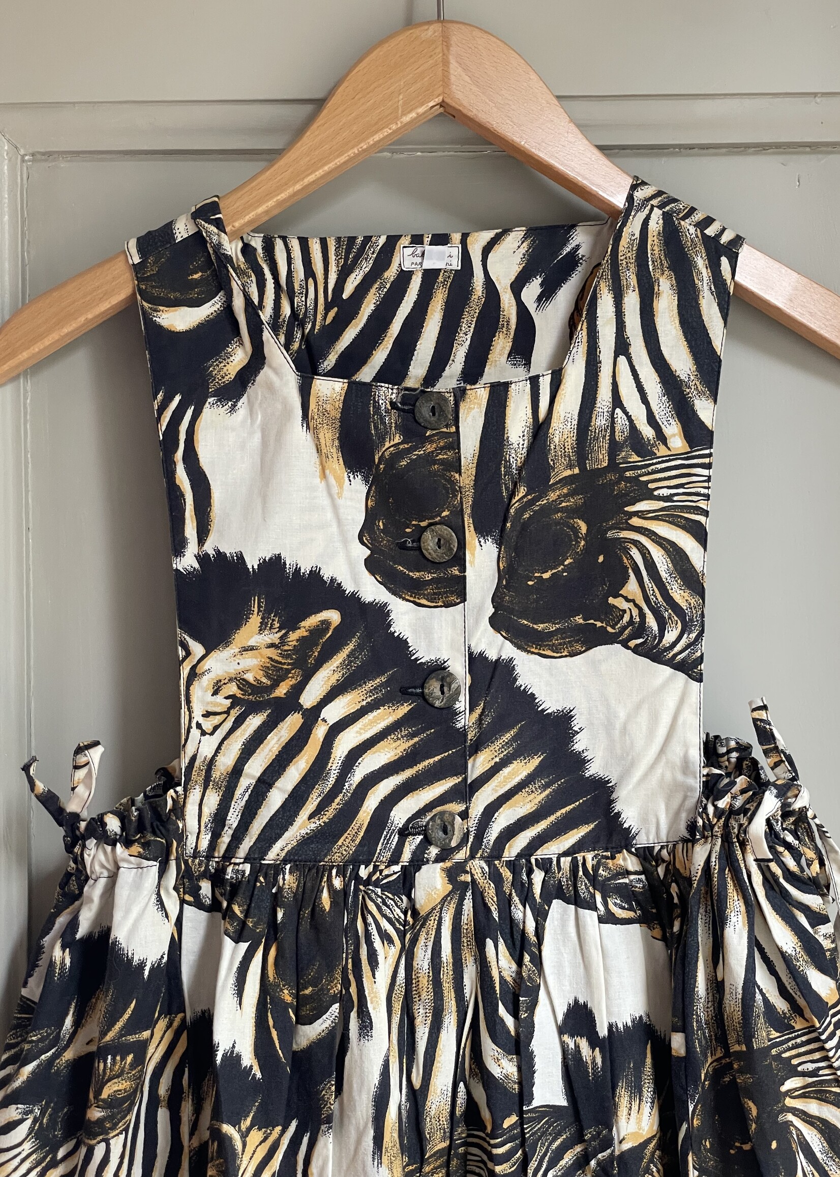 Vintage Zebra Summer Dress 8-10y