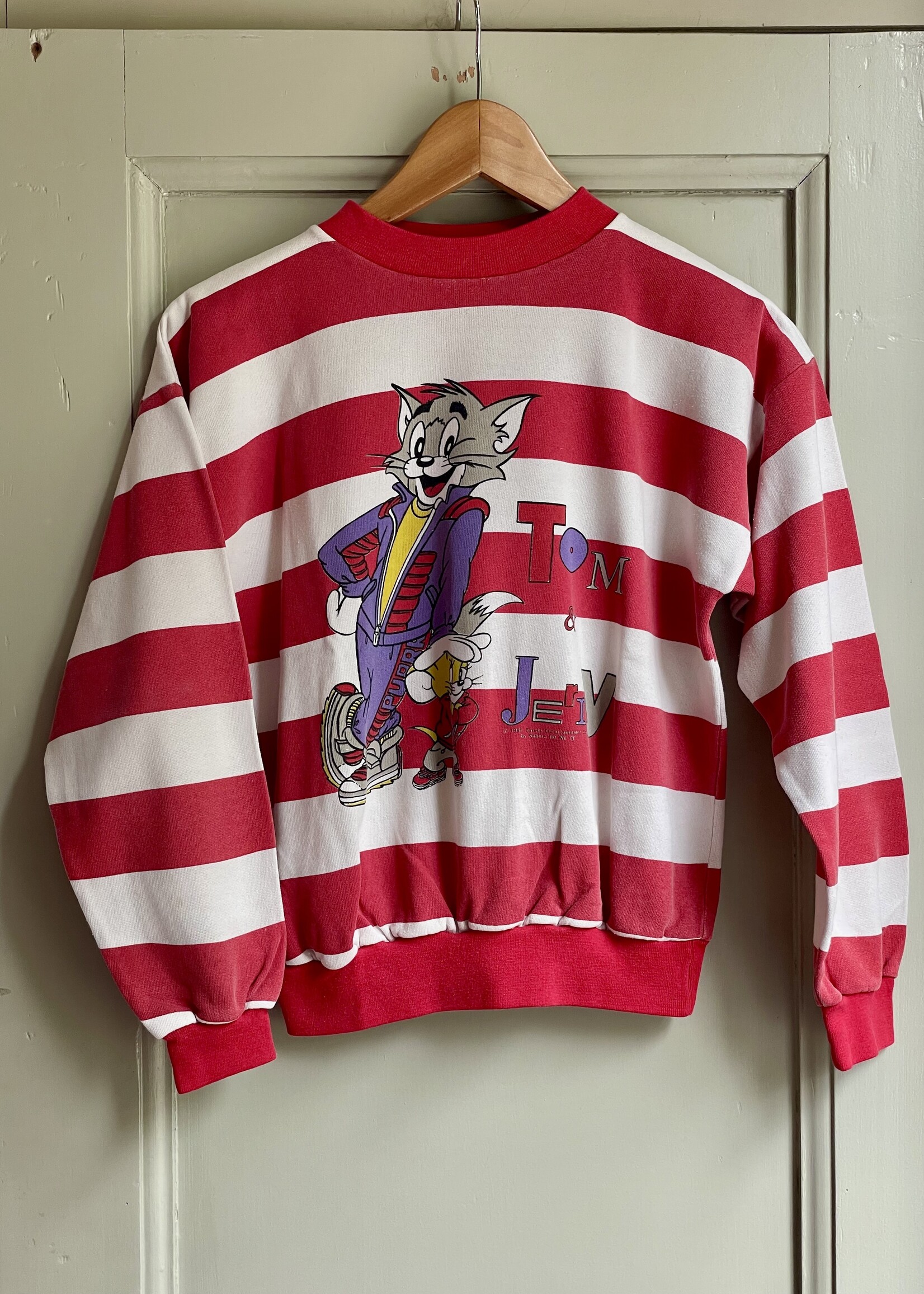 Vintage Striped Tom & Jerry Sweater 10y