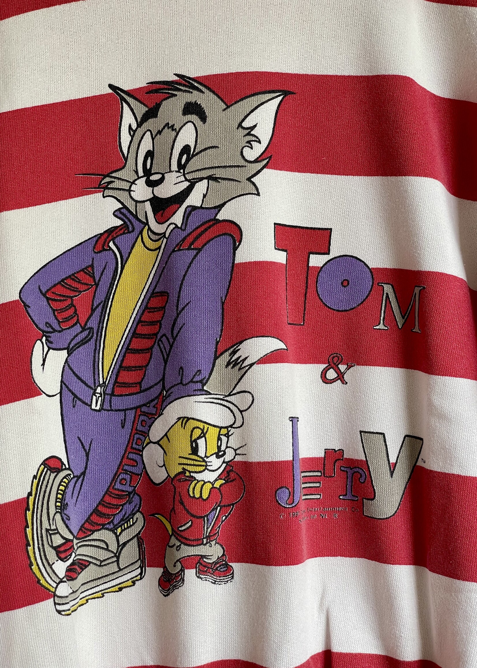Vintage Striped Tom & Jerry Sweater 10y
