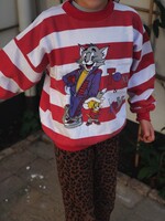 Vintage Striped Tom & Jerry Sweater 10y