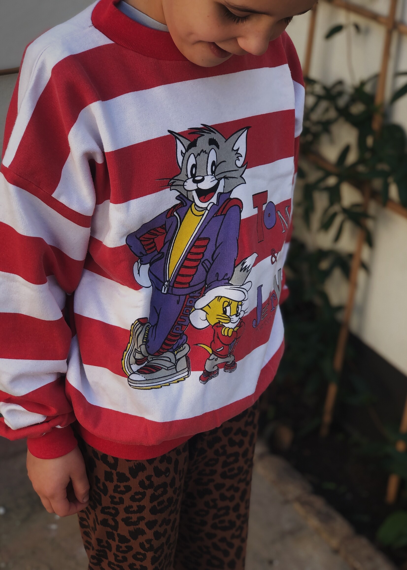 Vintage Striped Tom & Jerry Sweater 10y