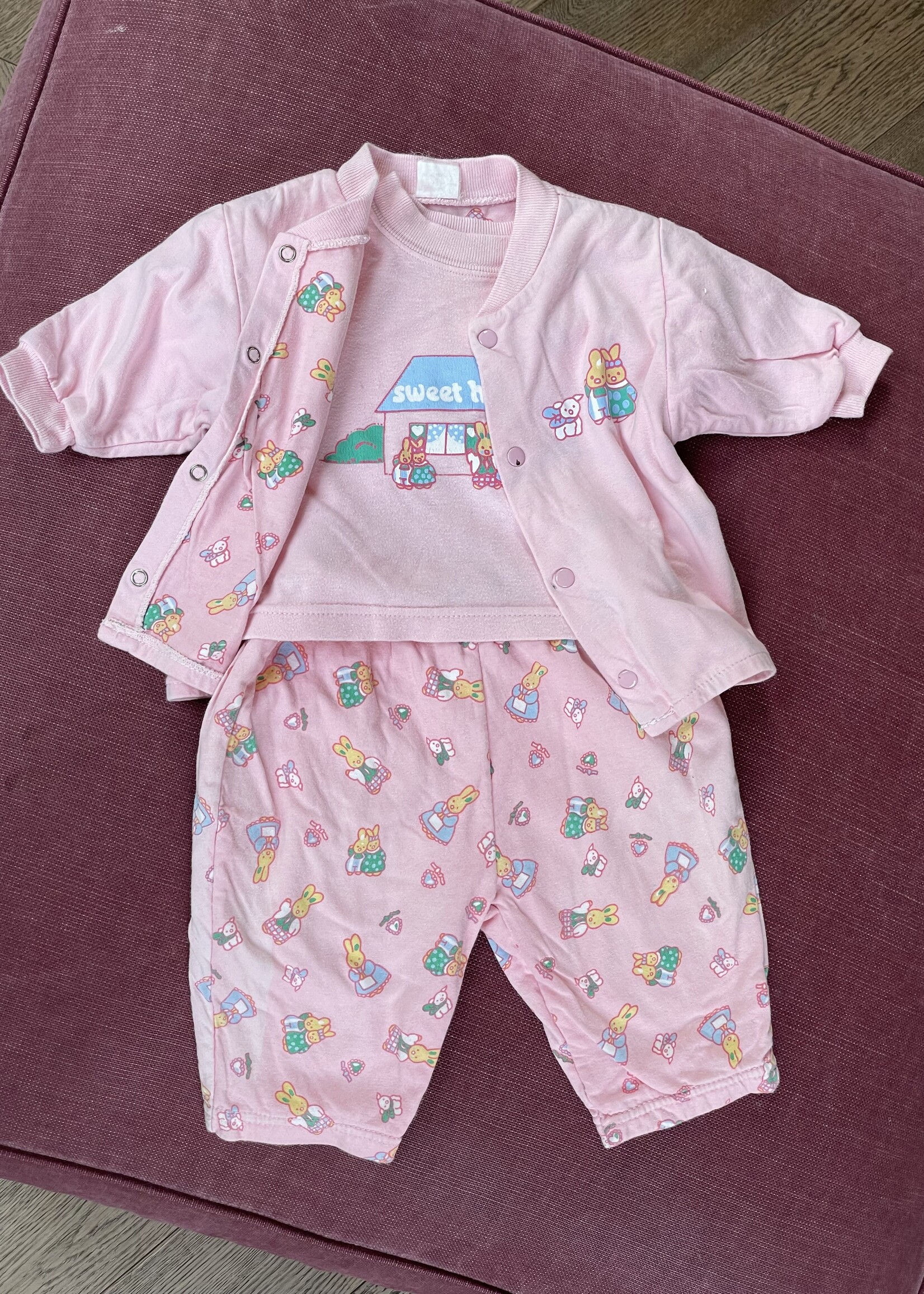 Vintage Pink Sweet Home 3-piece Set 3m