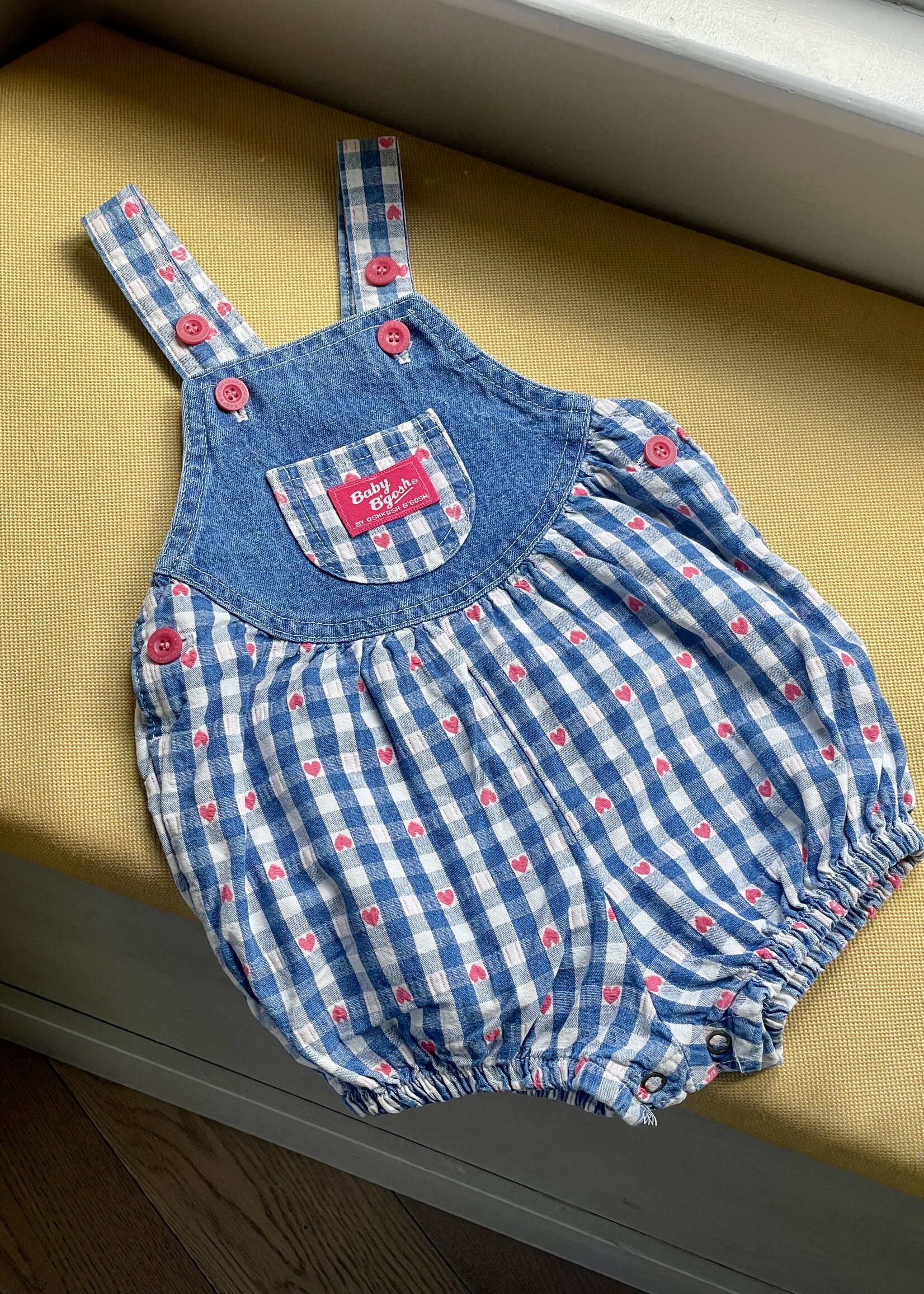 OshKosh Gingham Hearts Bloomer 18m