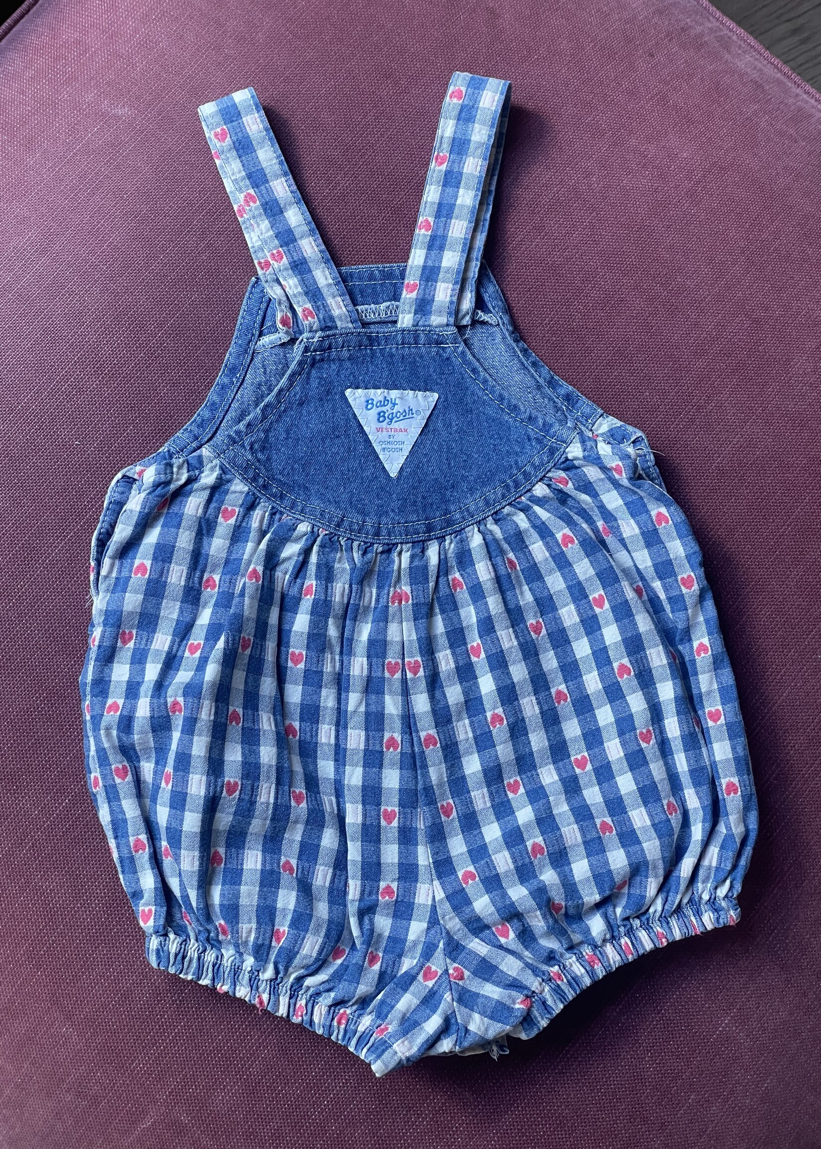 OshKosh Gingham Hearts Bloomer 18m