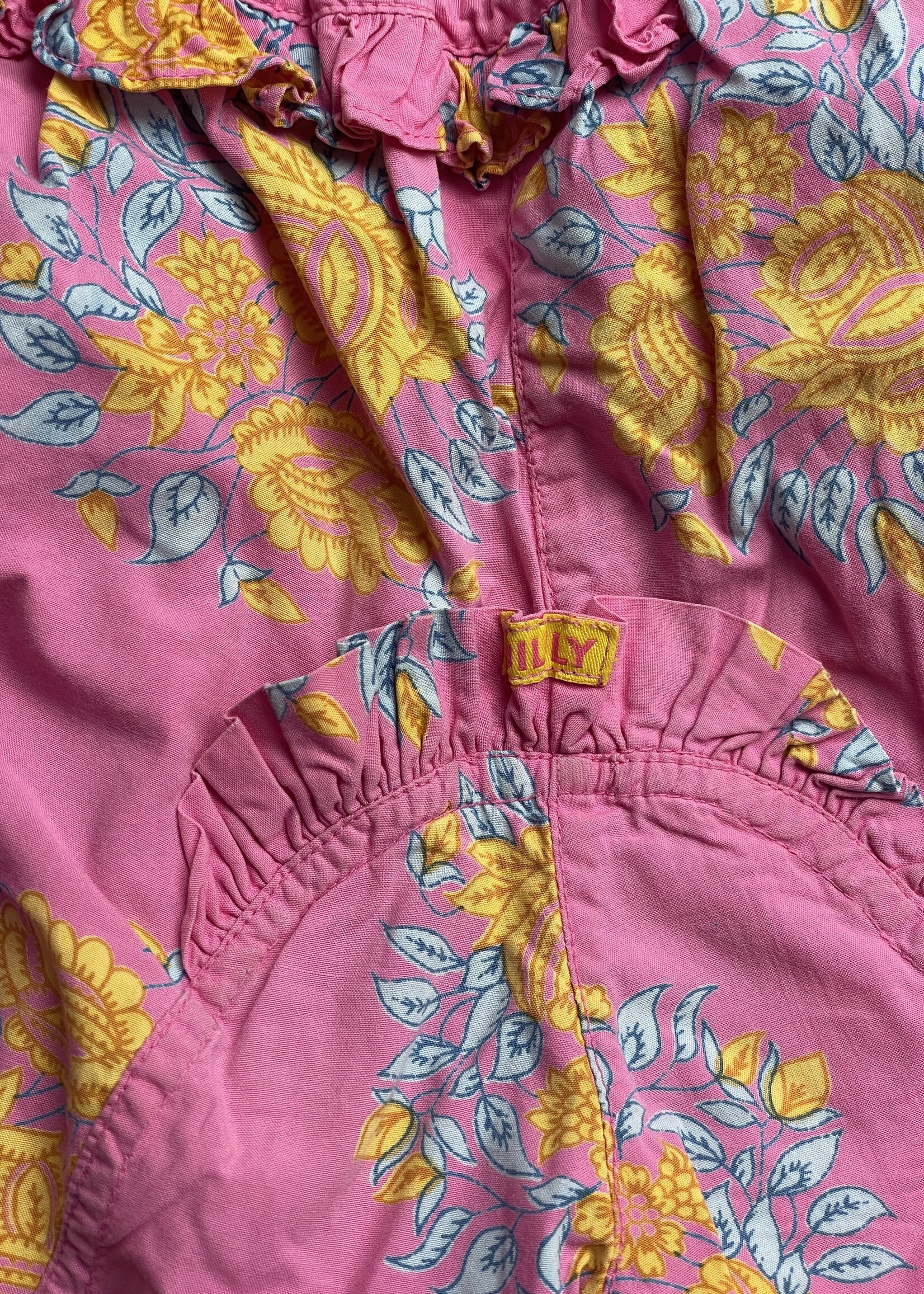 Oilily Pink Floral Puffy Pants 6y
