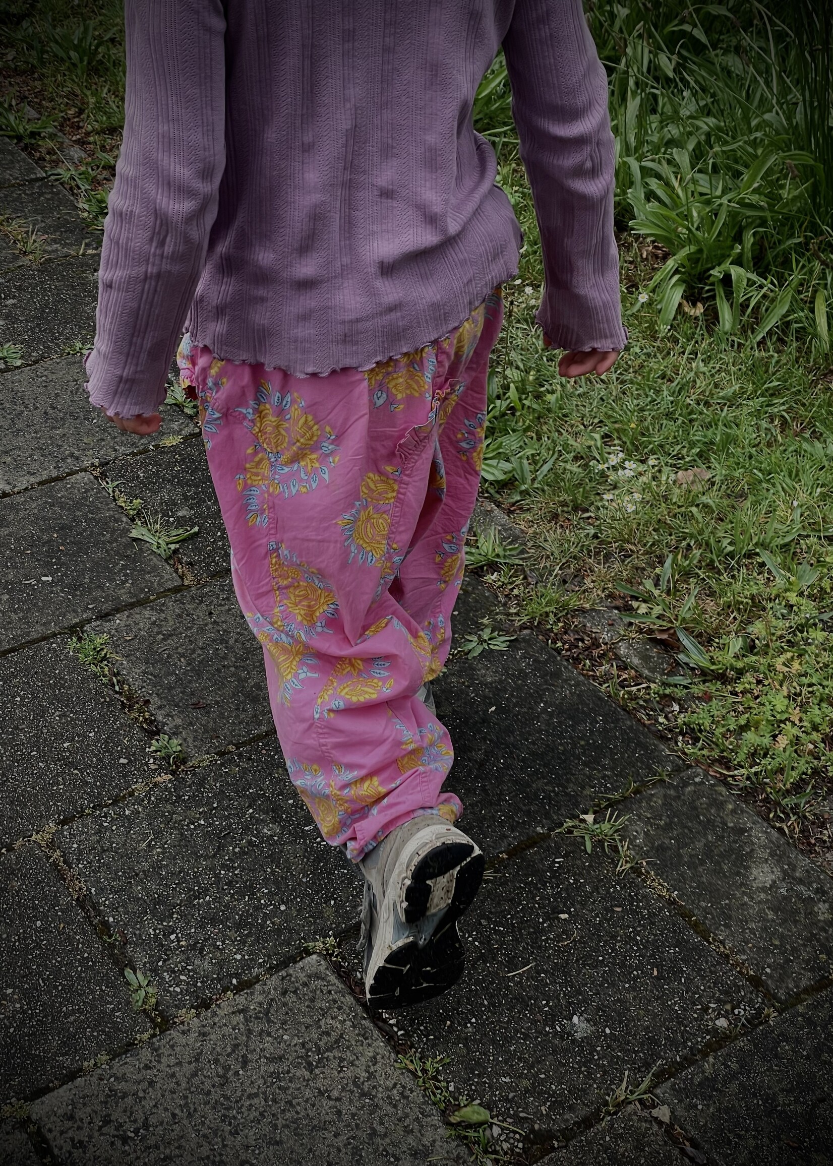 Oilily Pink Floral Puffy Pants 6y
