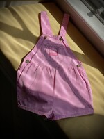 OshKosh Pink Denim Shortall 4y