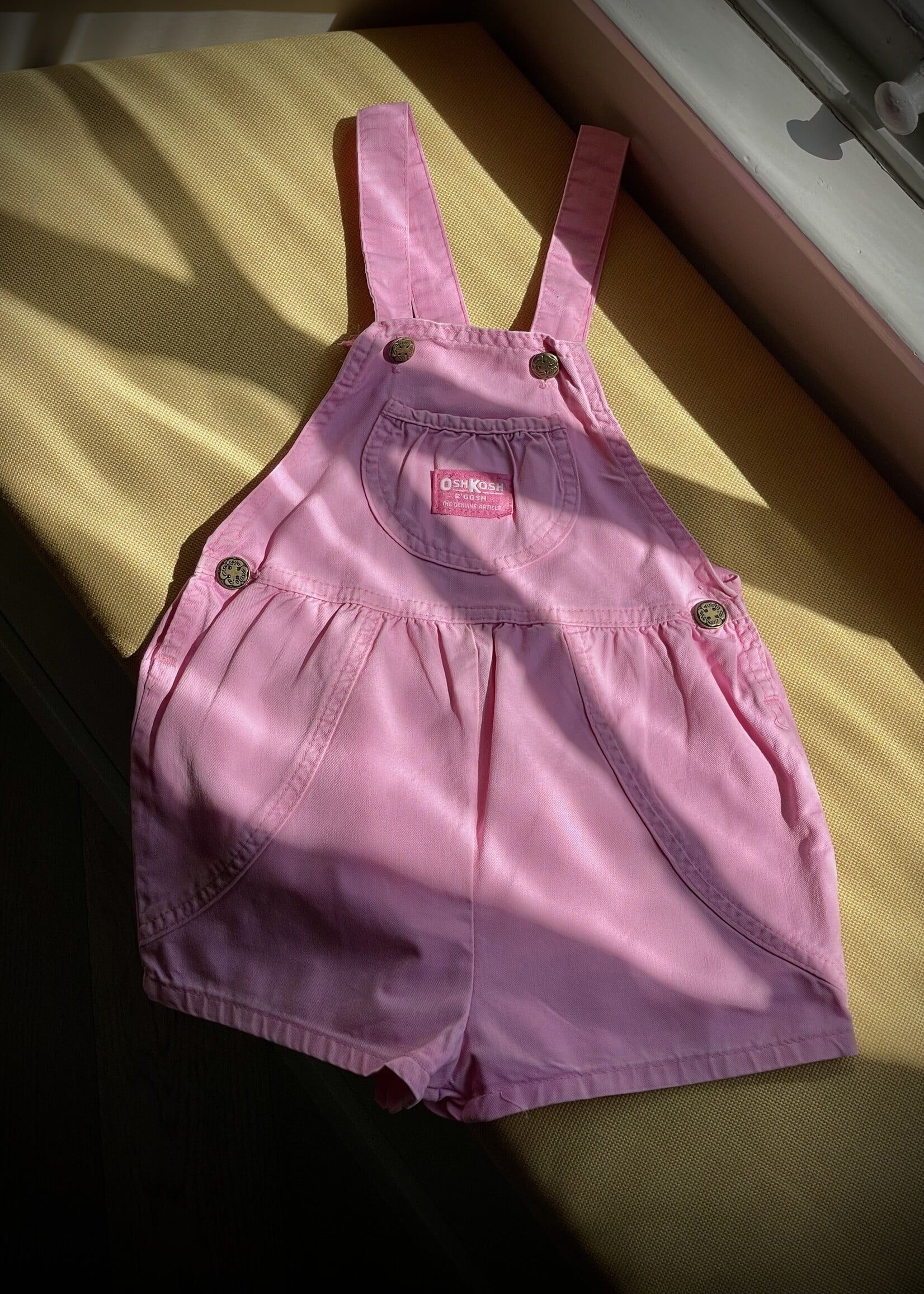 OshKosh Pink Denim Shortall 4y