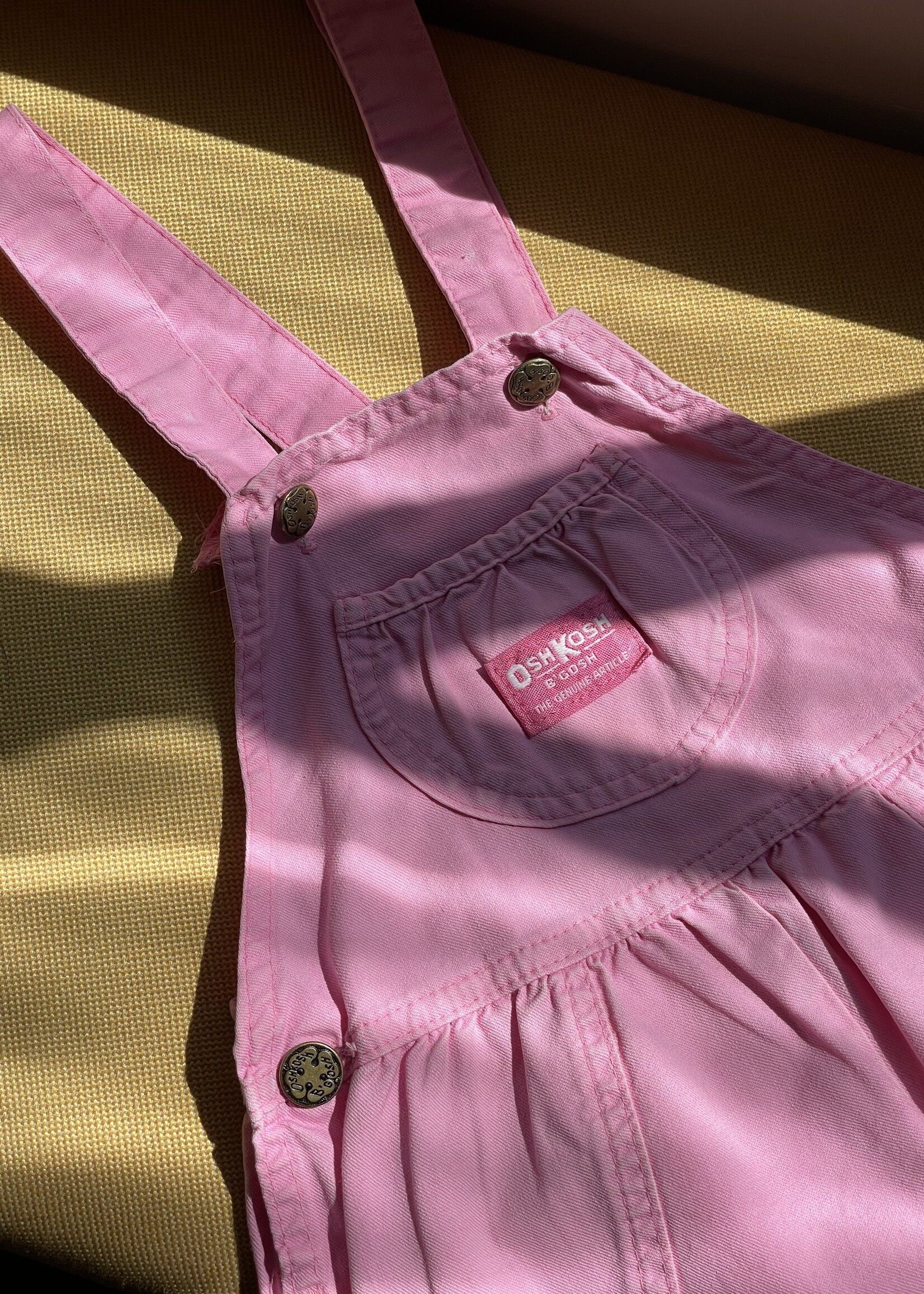 OshKosh Pink Denim Shortall 4y