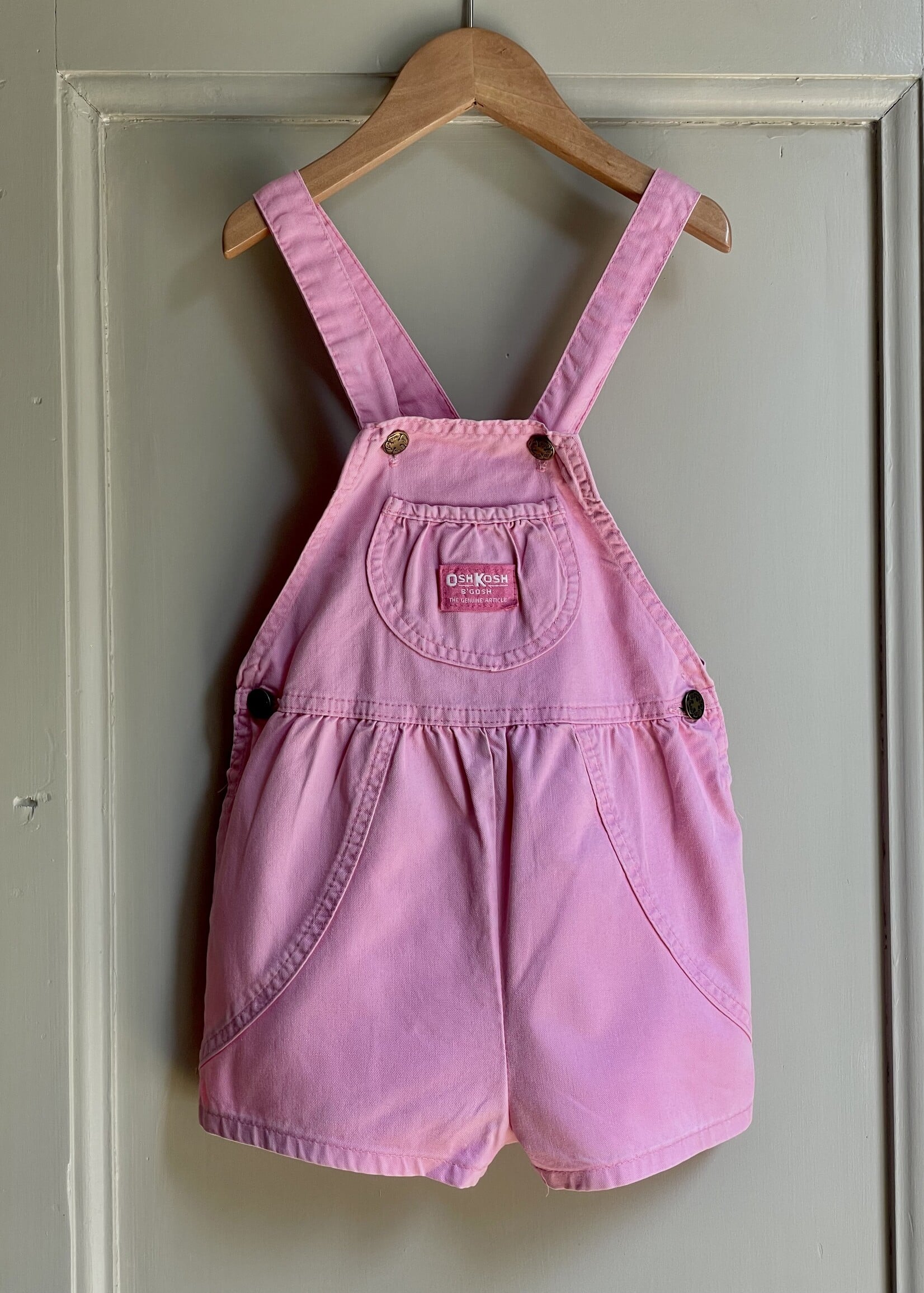 OshKosh Pink Denim Shortall 4y
