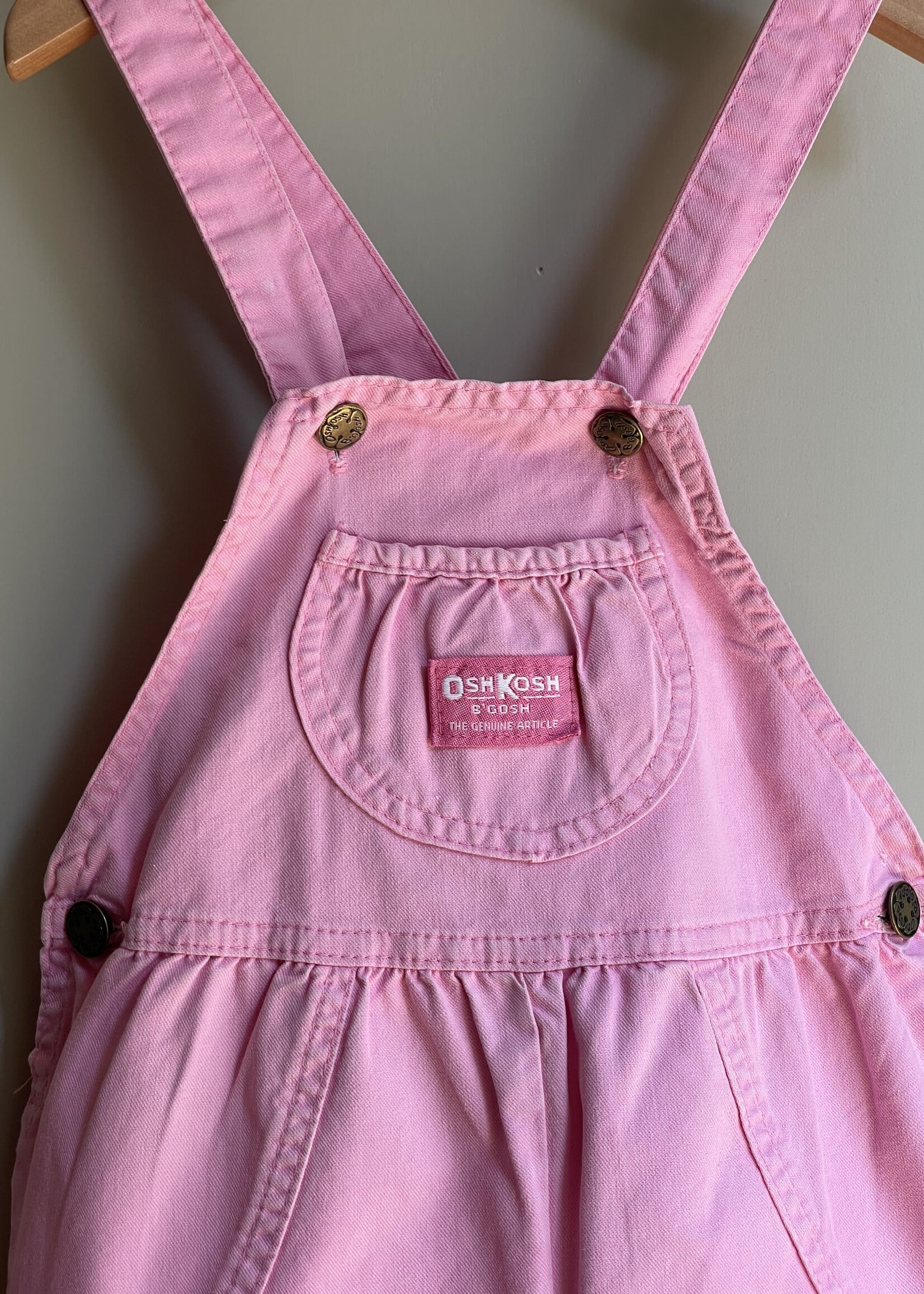 OshKosh Pink Denim Shortall 4y