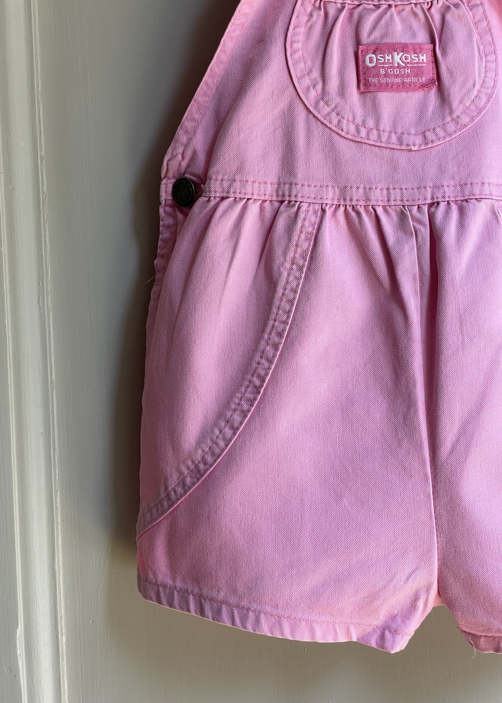OshKosh Pink Denim Shortall 4y