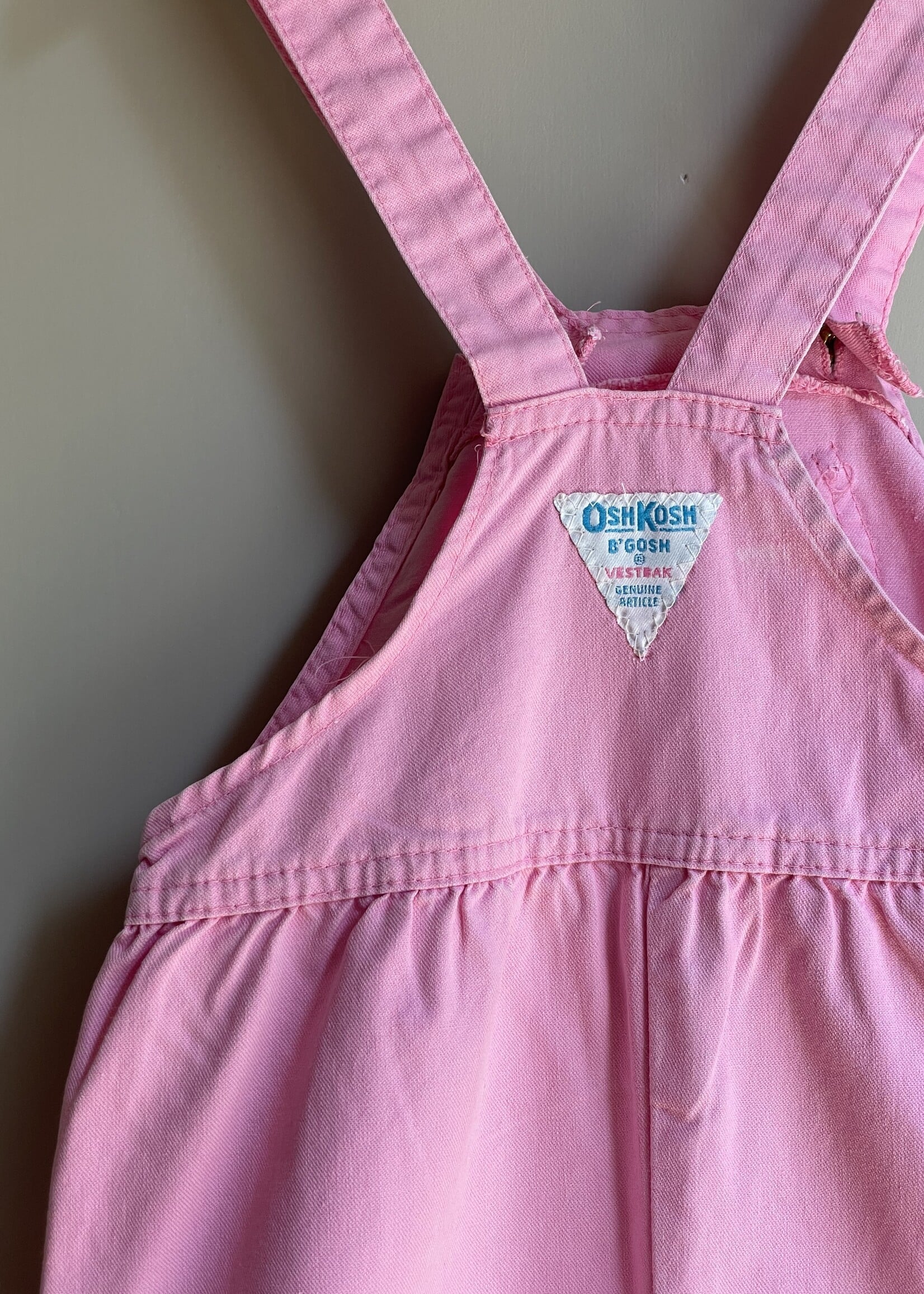 OshKosh Pink Denim Shortall 4y
