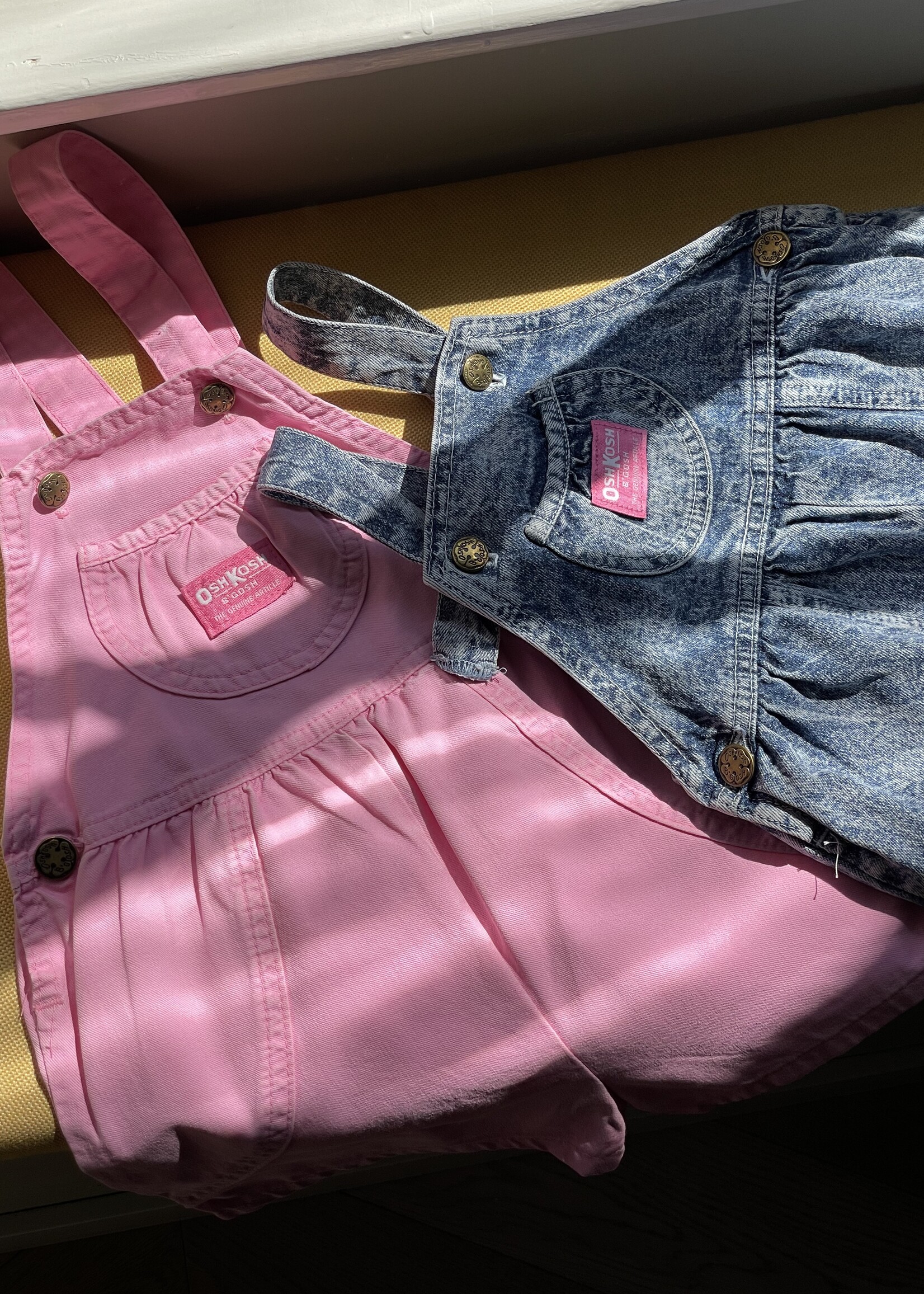 OshKosh Pink Denim Shortall 4y