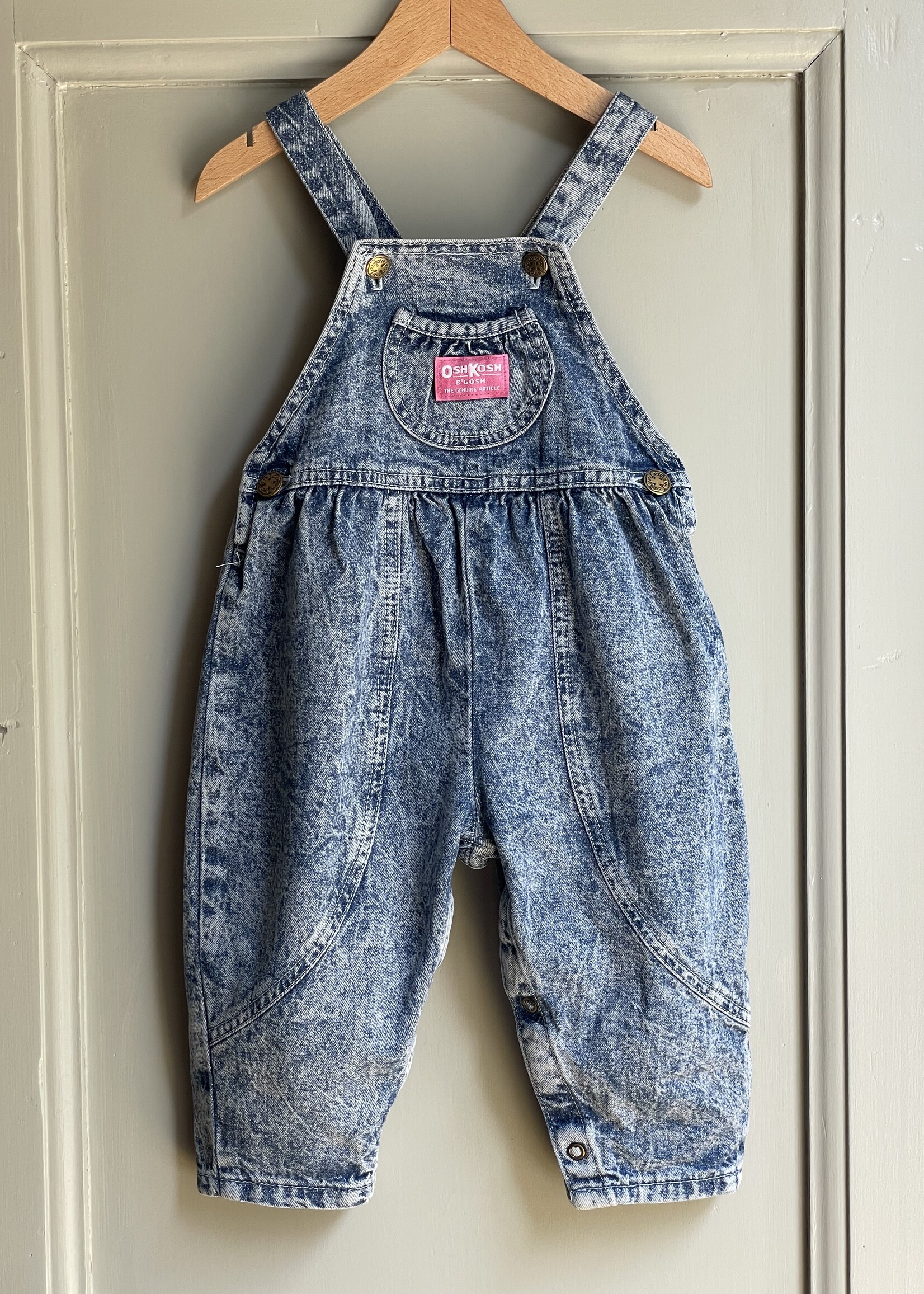 OshKosh Acid Denim Bubble Dungarees 18m