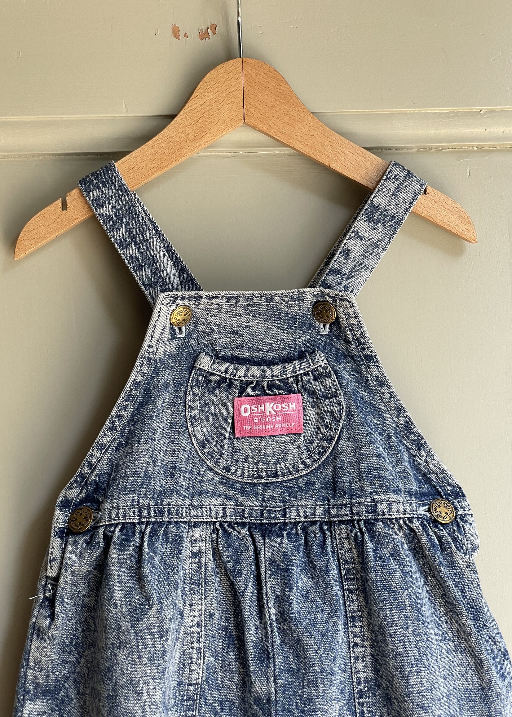 OshKosh Acid Denim Bubble Dungarees 18m
