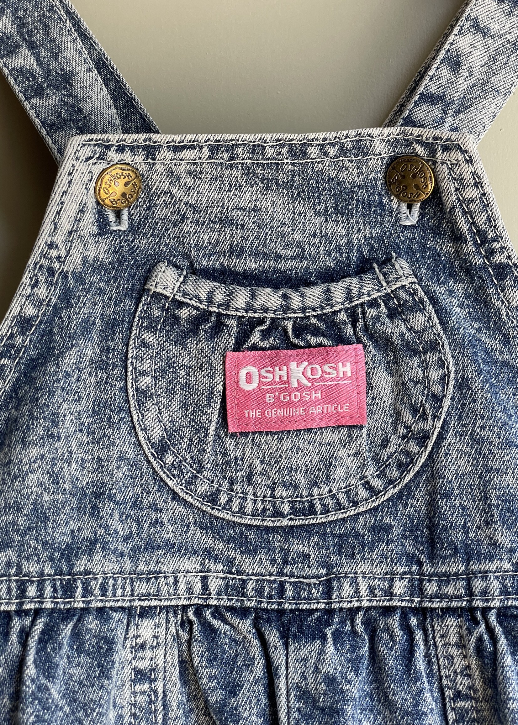 OshKosh Acid Denim Bubble Dungarees 18m