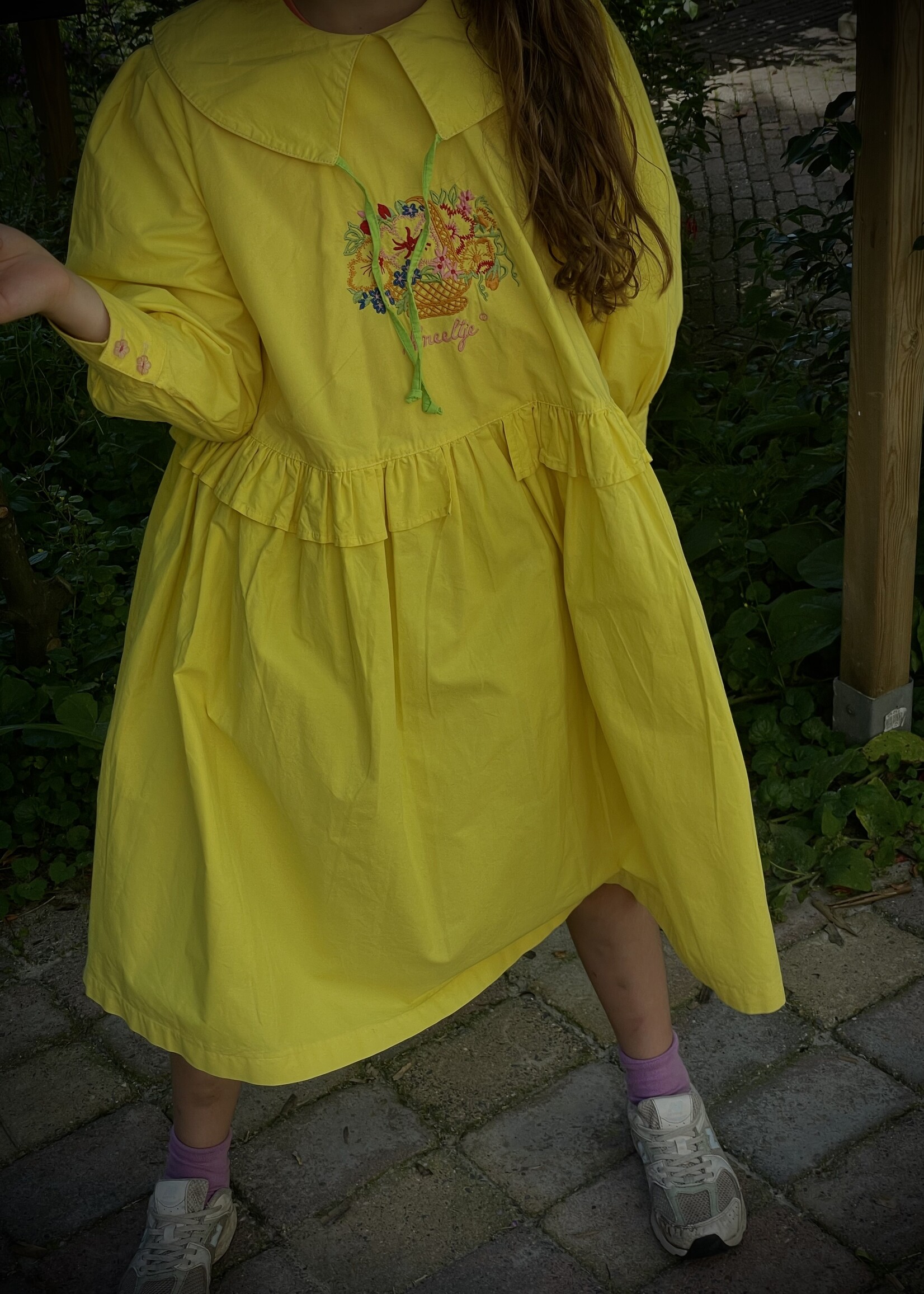 K'neeltje Bright Yellow Frilly Dress 10y