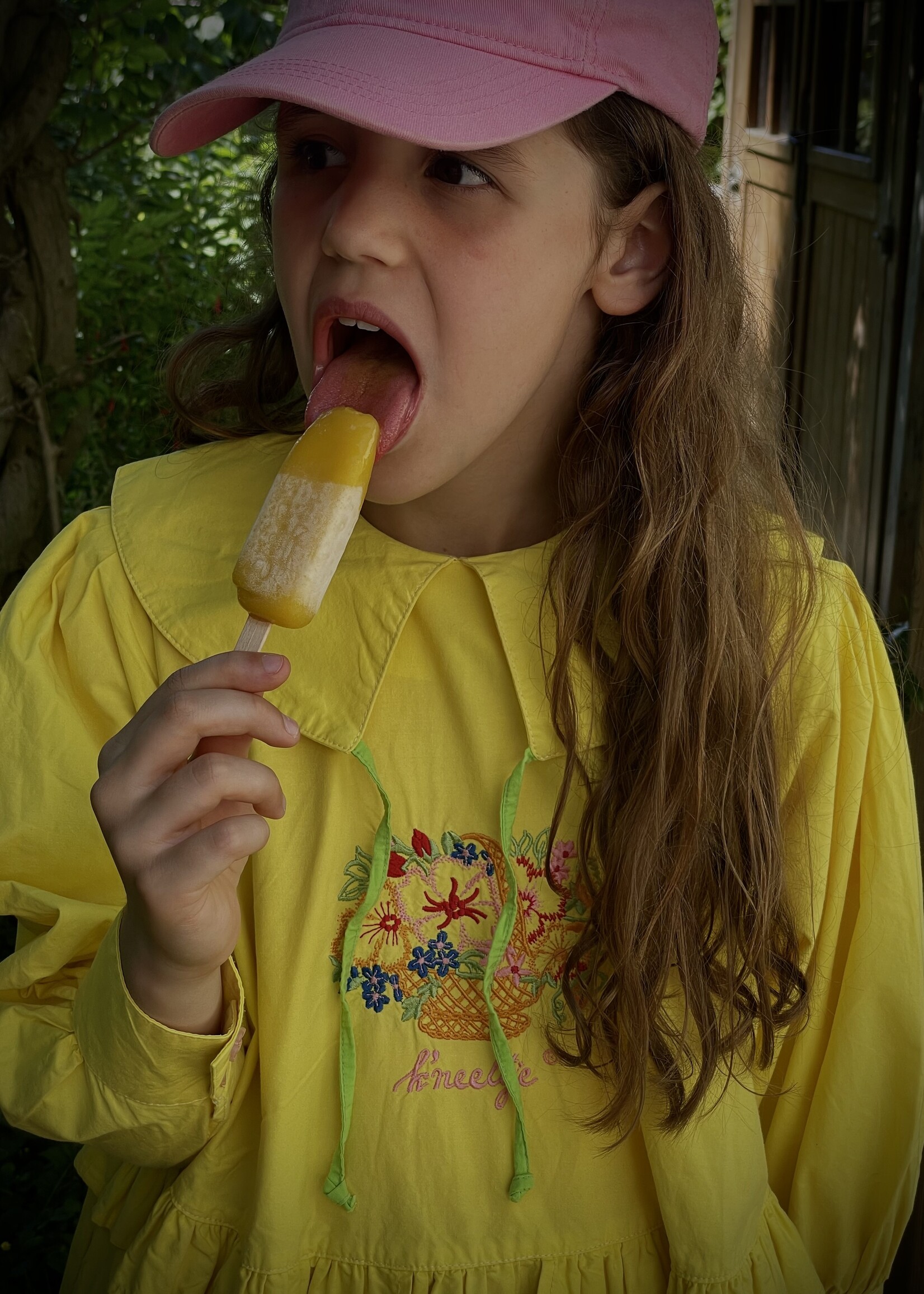 K'neeltje Bright Yellow Frilly Dress 10y