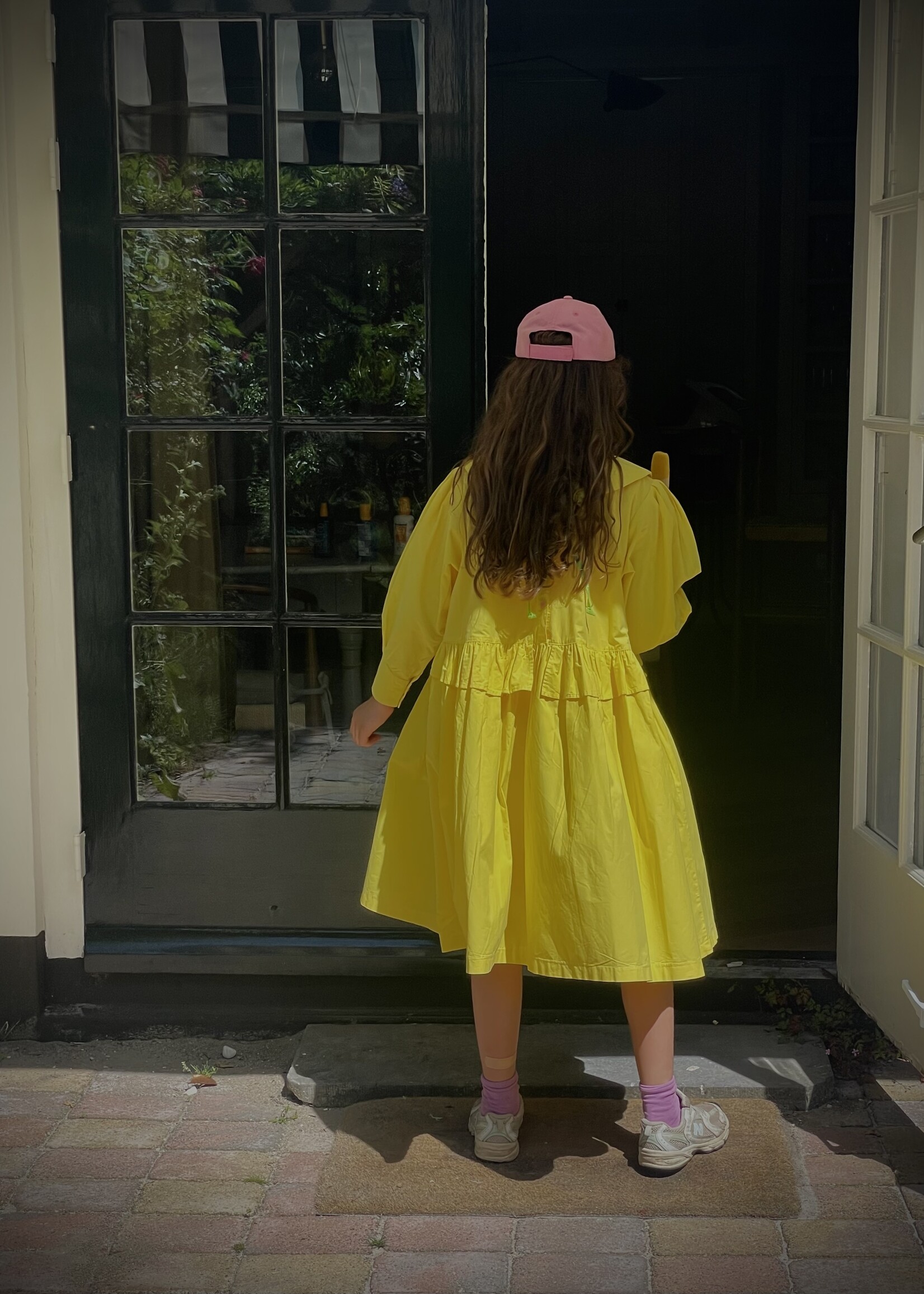 K'neeltje Bright Yellow Frilly Dress 10y