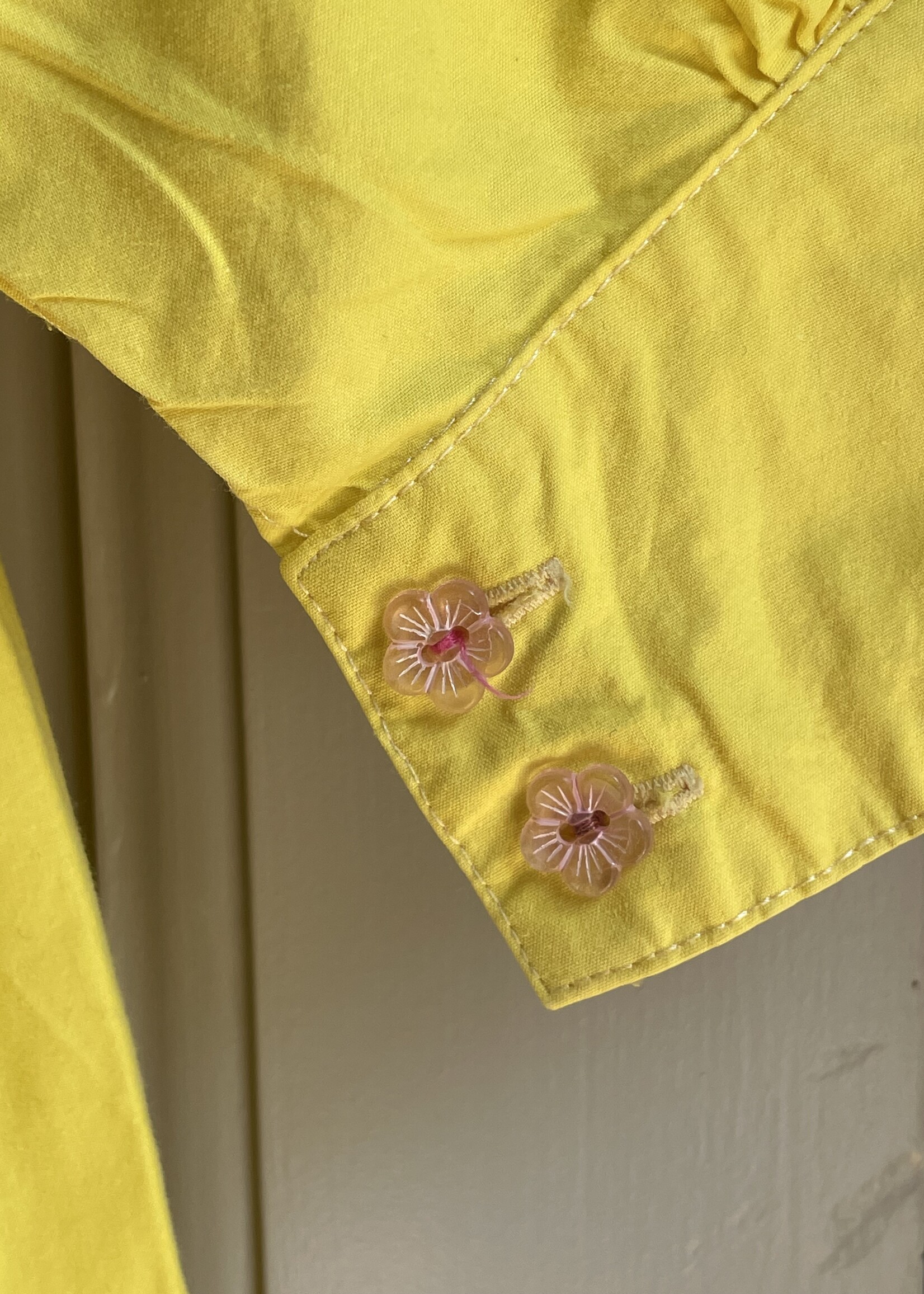 K'neeltje Bright Yellow Frilly Dress 10y