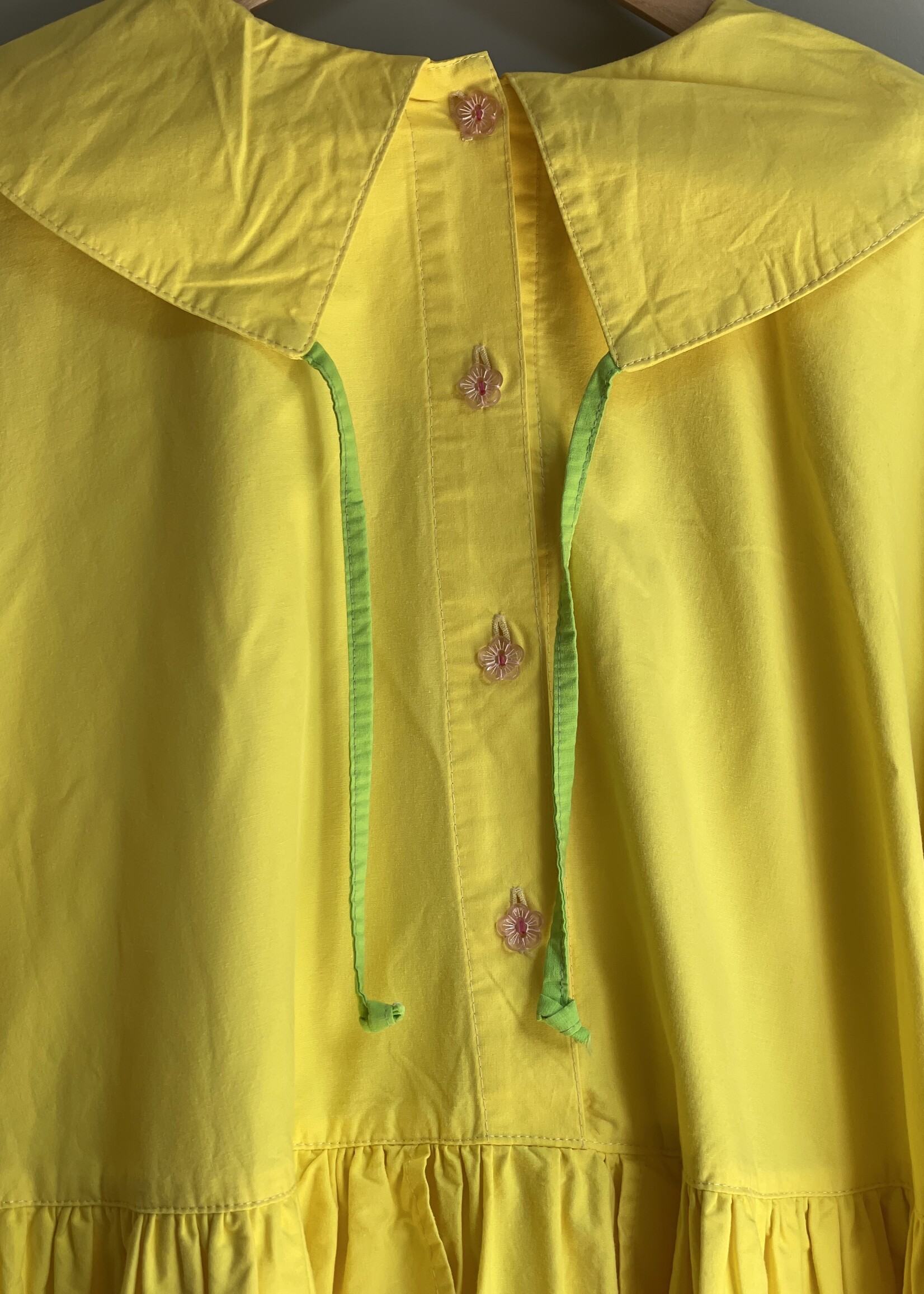 K'neeltje Bright Yellow Frilly Dress 10y