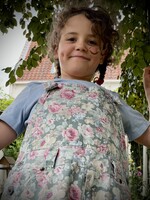 Vintage Denim Floral Dungarees 8-10y
