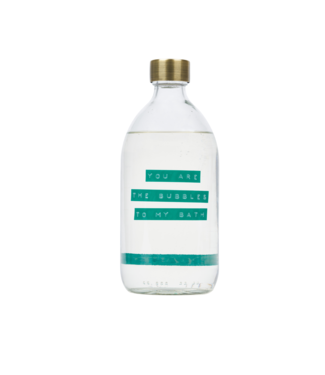 YOU ARE THE BUBBLES TO MY BATH Badzeep 500ml frisse linnen - messing pomp