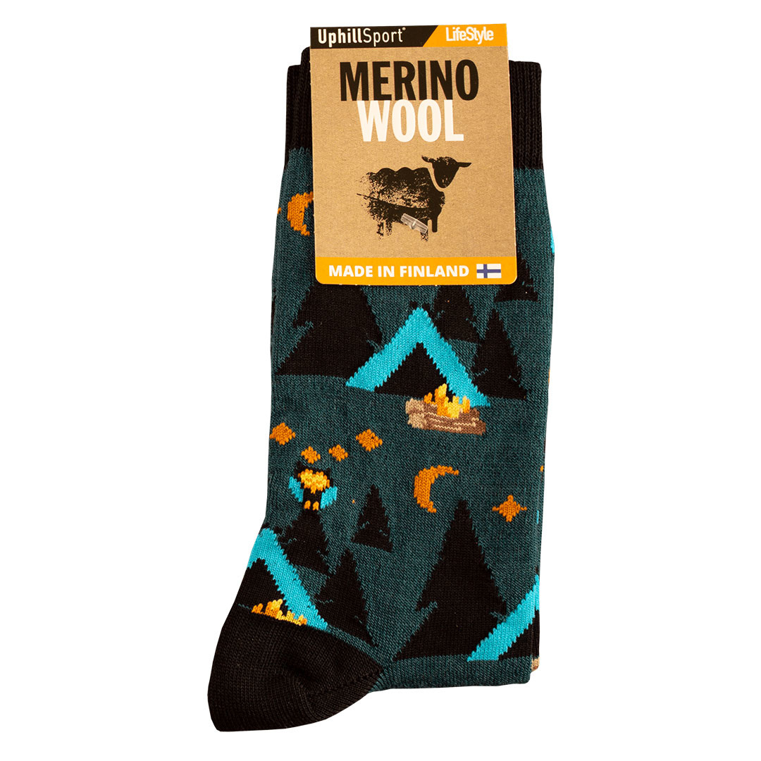 Uphillsport merino sokken met bergen lifestyle 8920