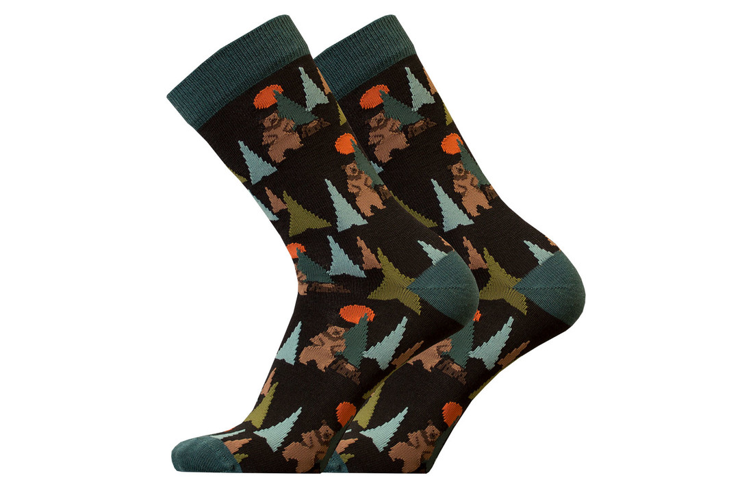 Uphillsport merino herensokken met beren lifestyle 8922