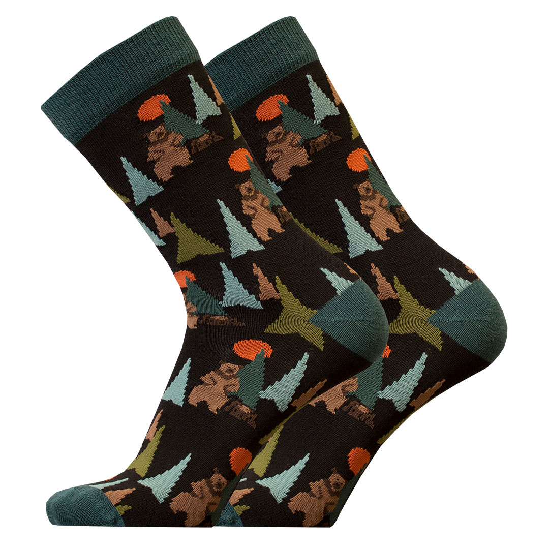 Uphillsport merino sokken met beren lifestyle 8922