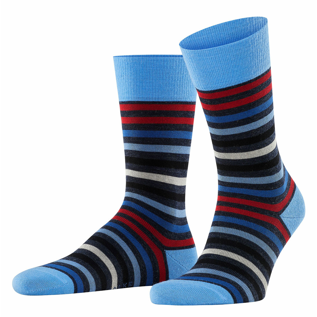Falke tinted stripe wollen herensokken