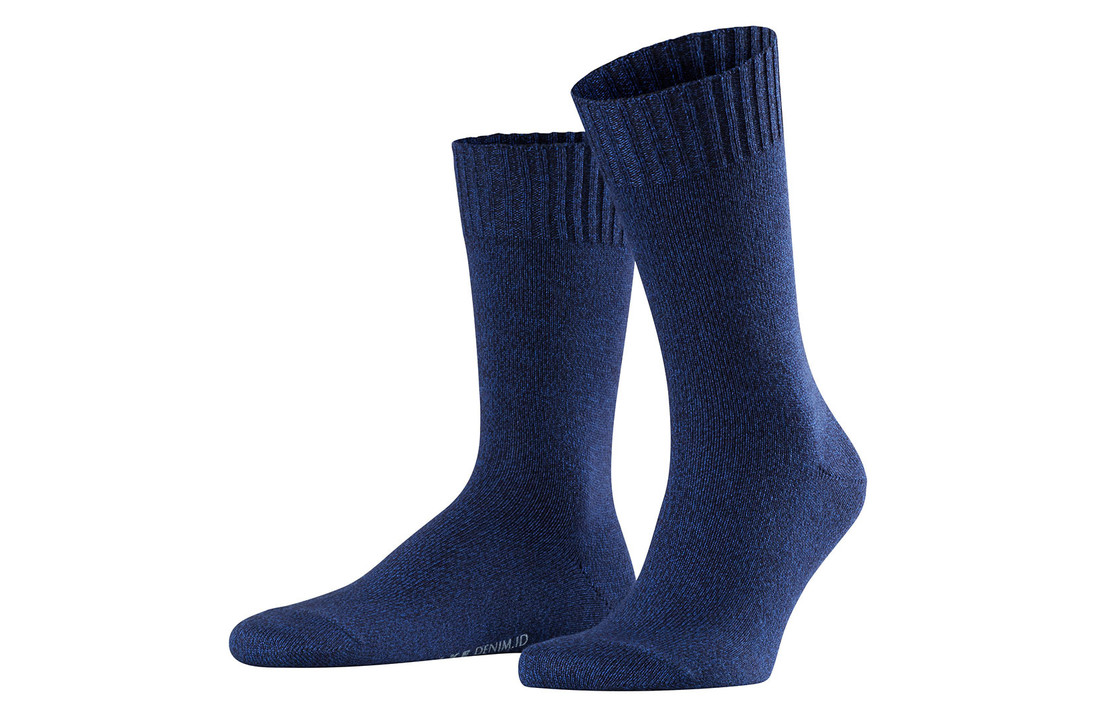Falke denim.ID Wollen sokken met katoen