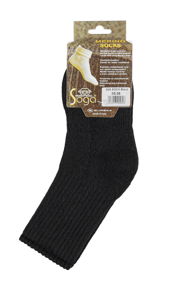Soga merino wollen thermosokken met badstof voering s29
