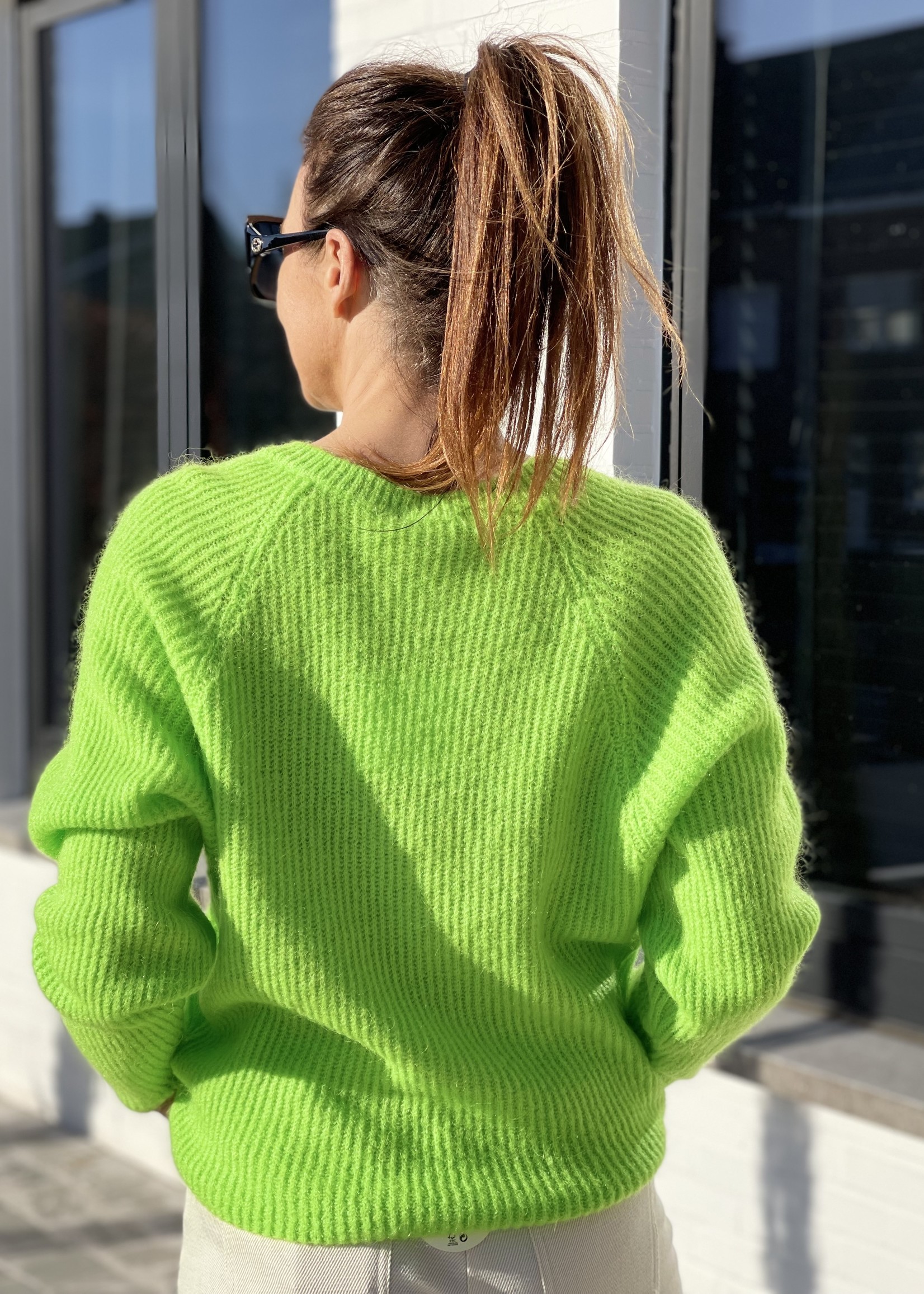Guts & Goats Miu Neon Green Pullover
