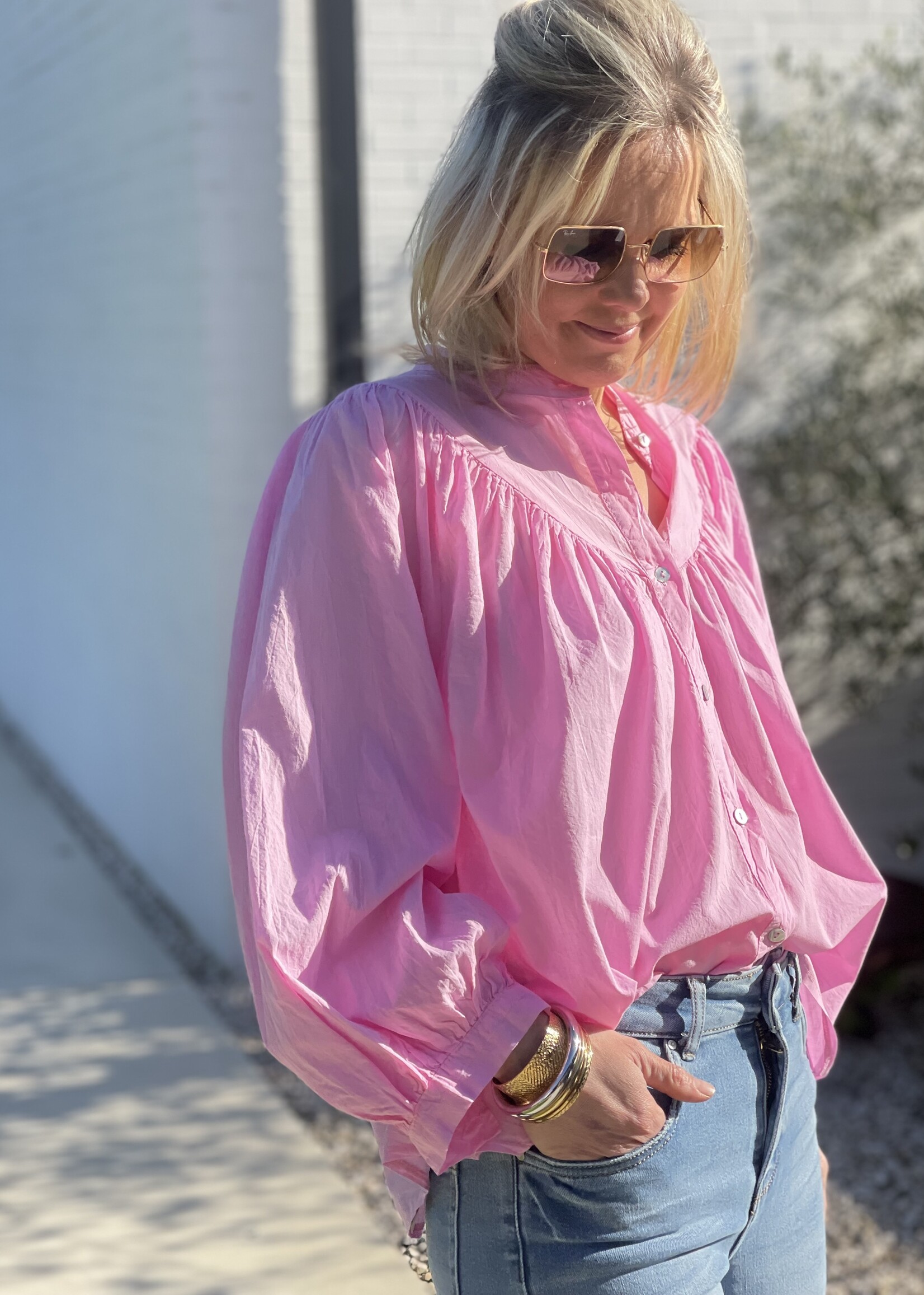 Guts & Goats Charlotte Pink Blouse