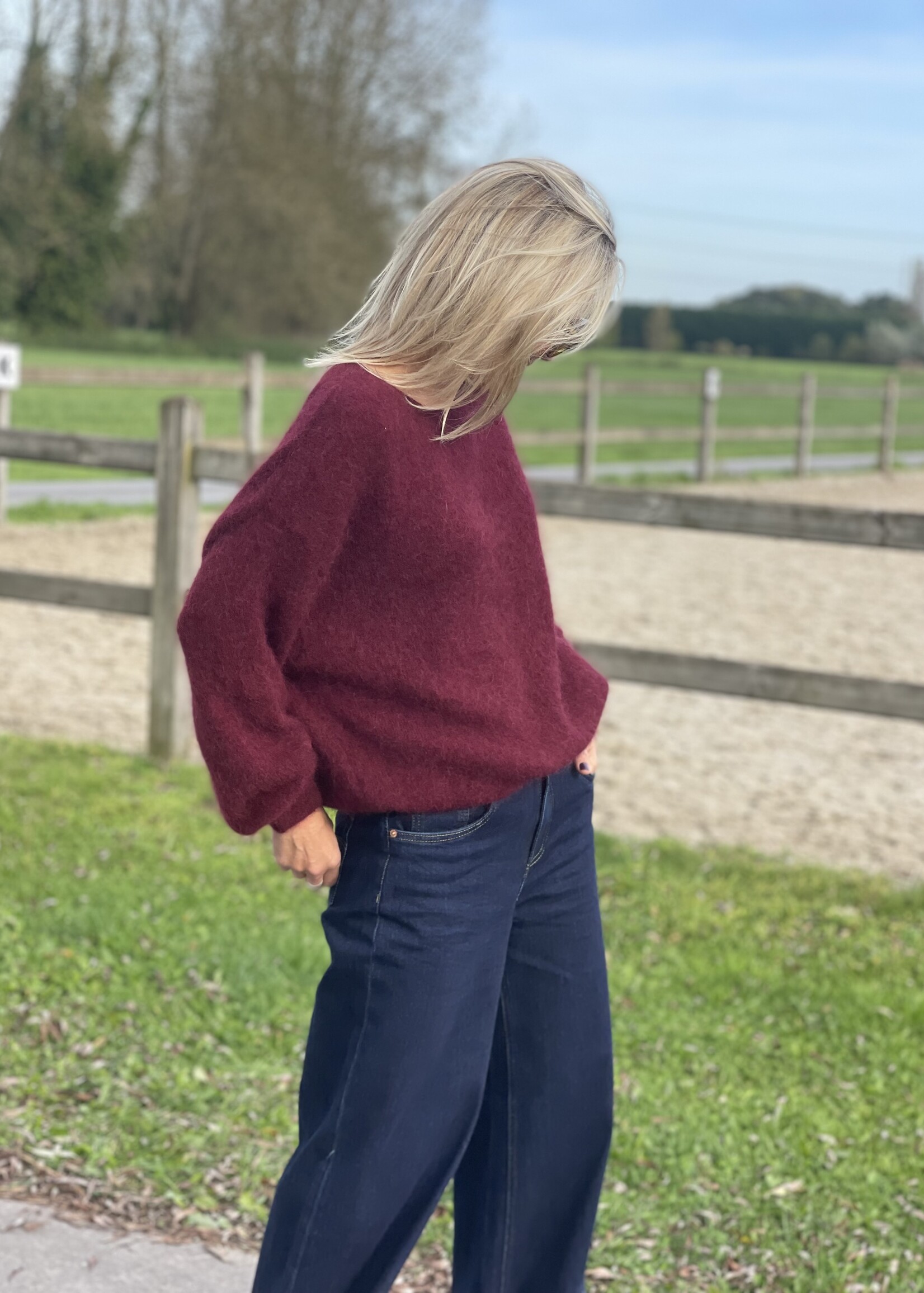 Guts & Goats Misty Bordeaux pull
