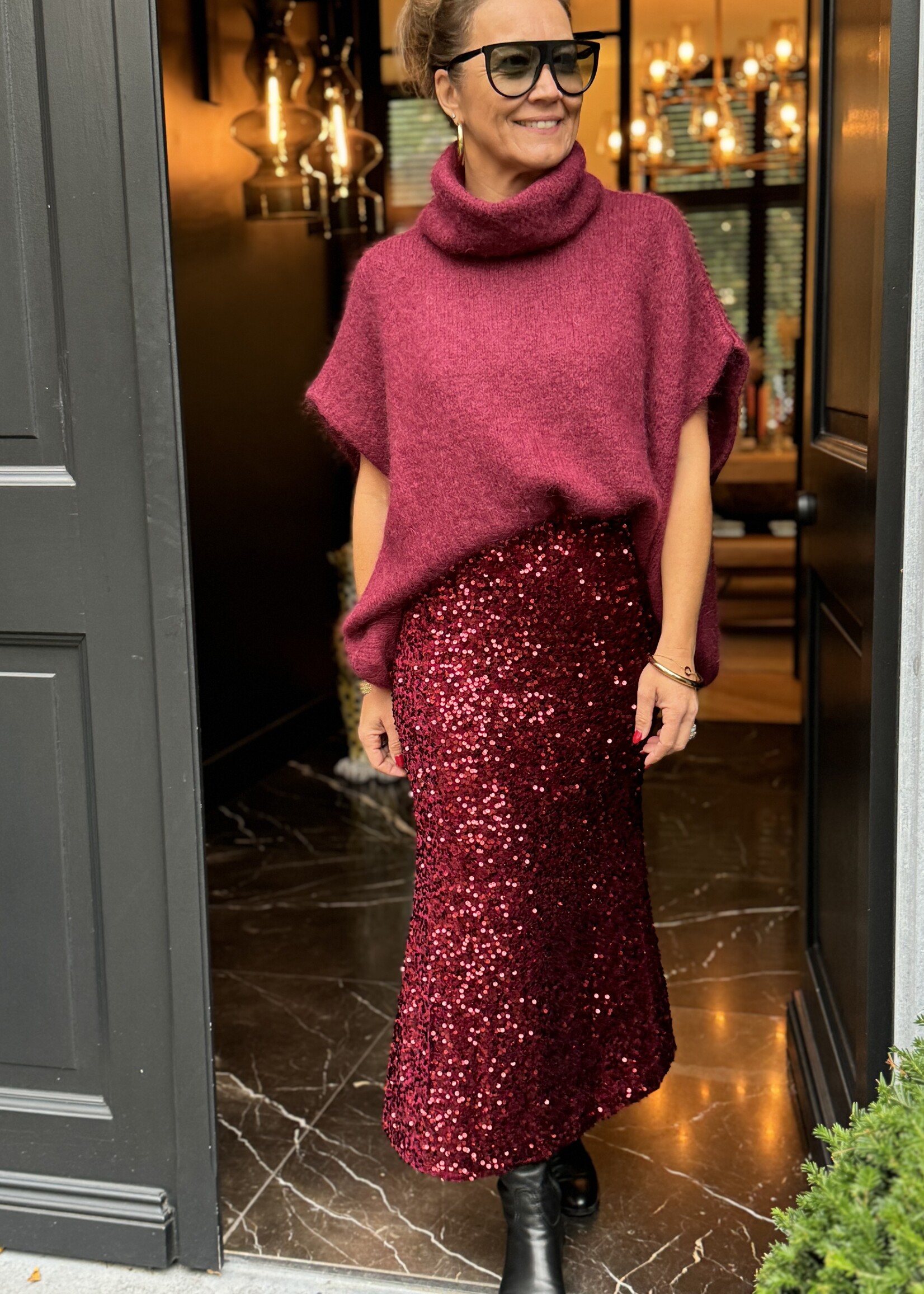 Guts & Goats Bobbie Bordeaux Skirt