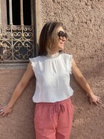 Guts & Goats Ruffle White Top