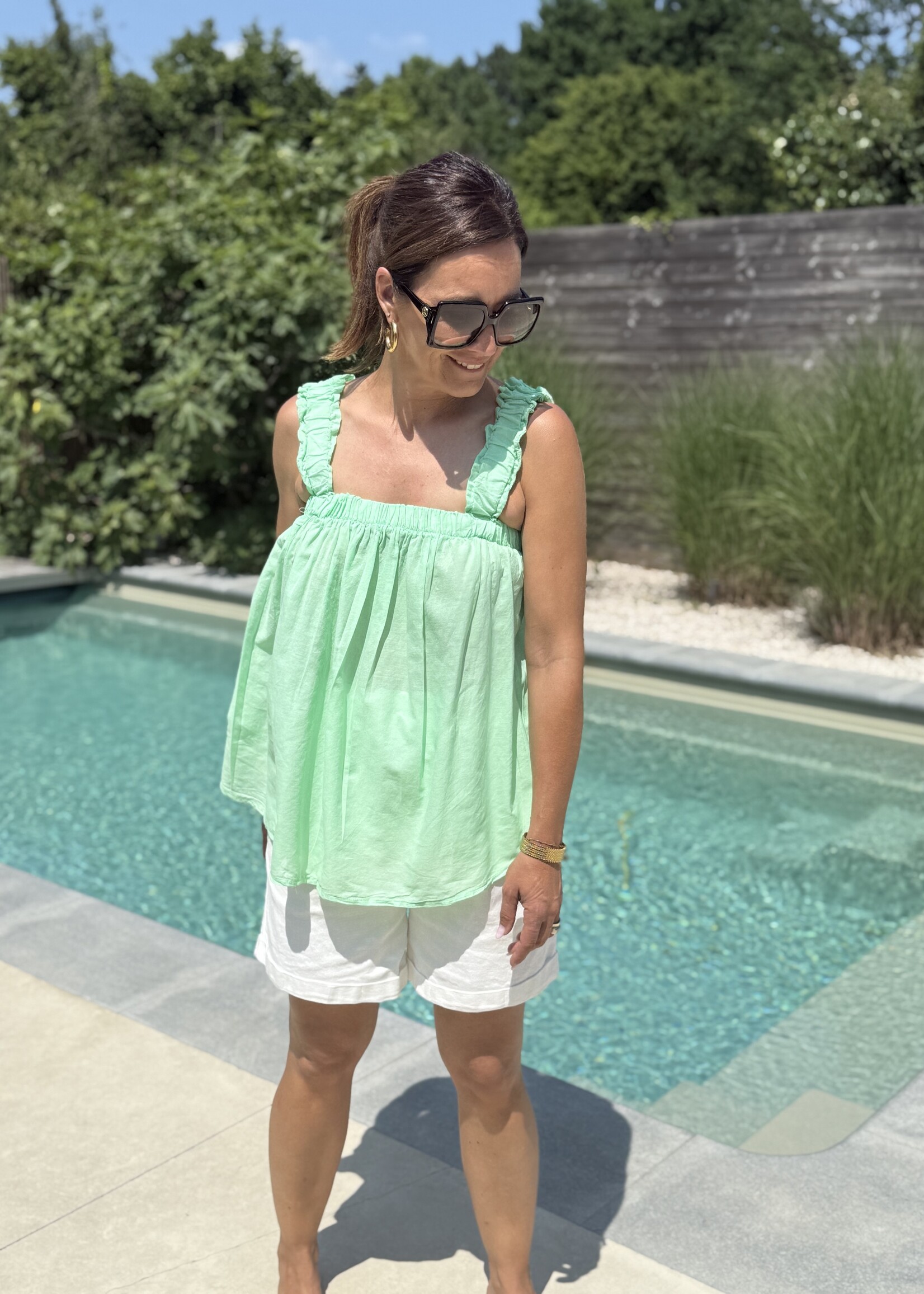 Guts & Goats Minou Mint Top