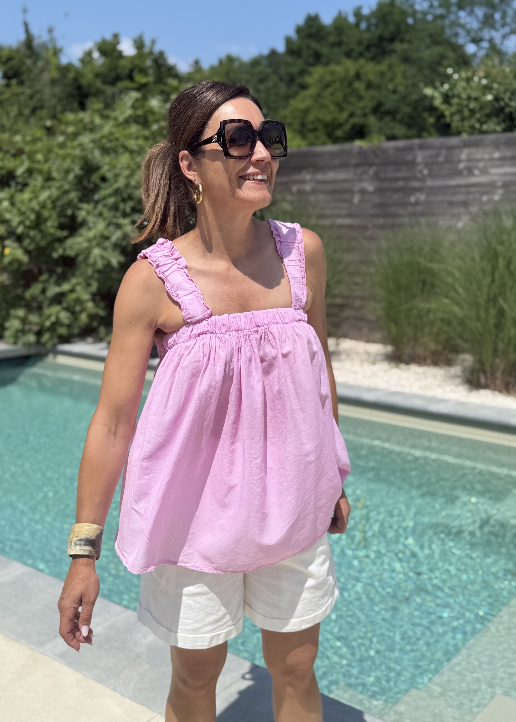 Guts & Goats Minou Pink Top