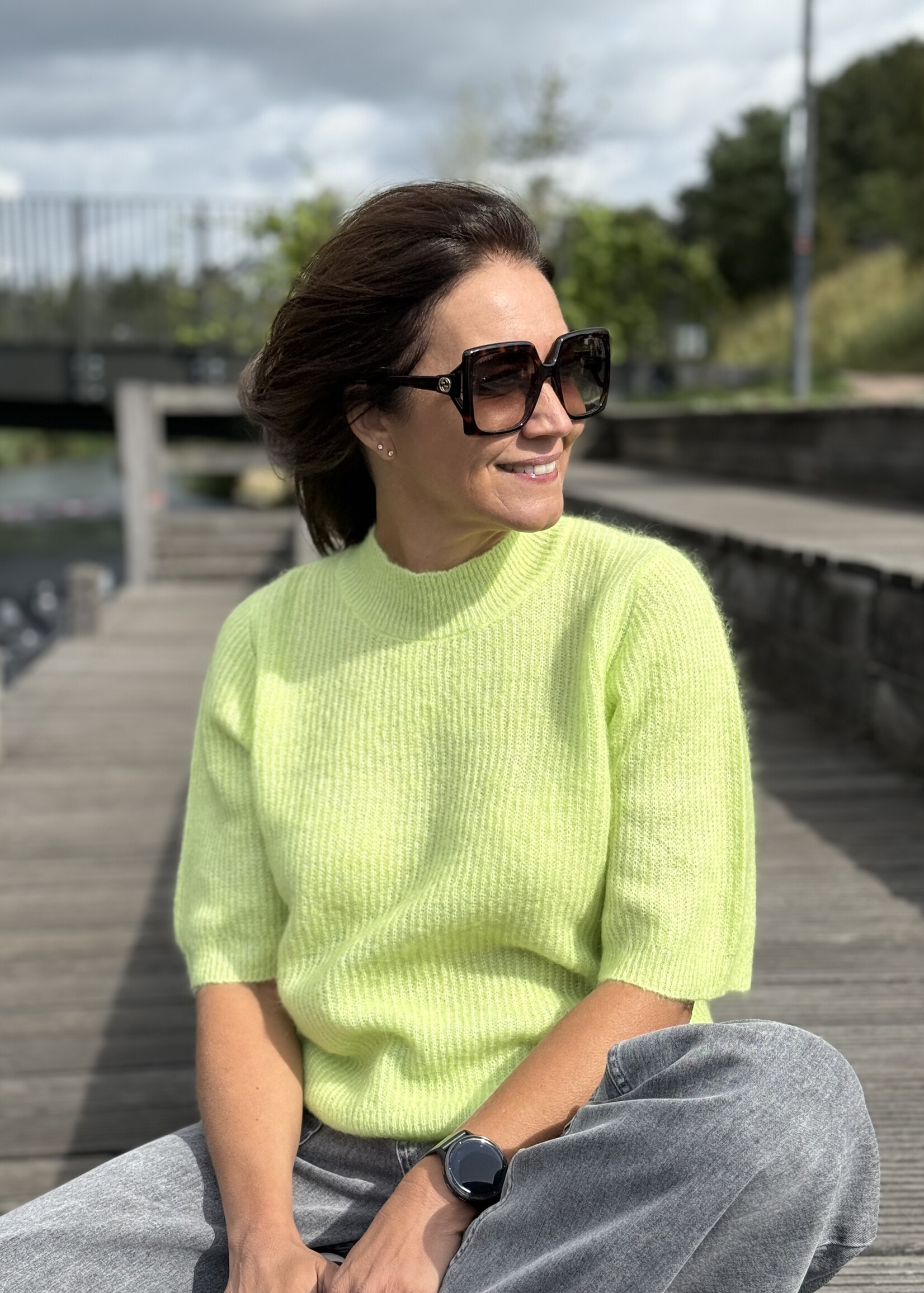 Guts & Goats Emily Lime Top