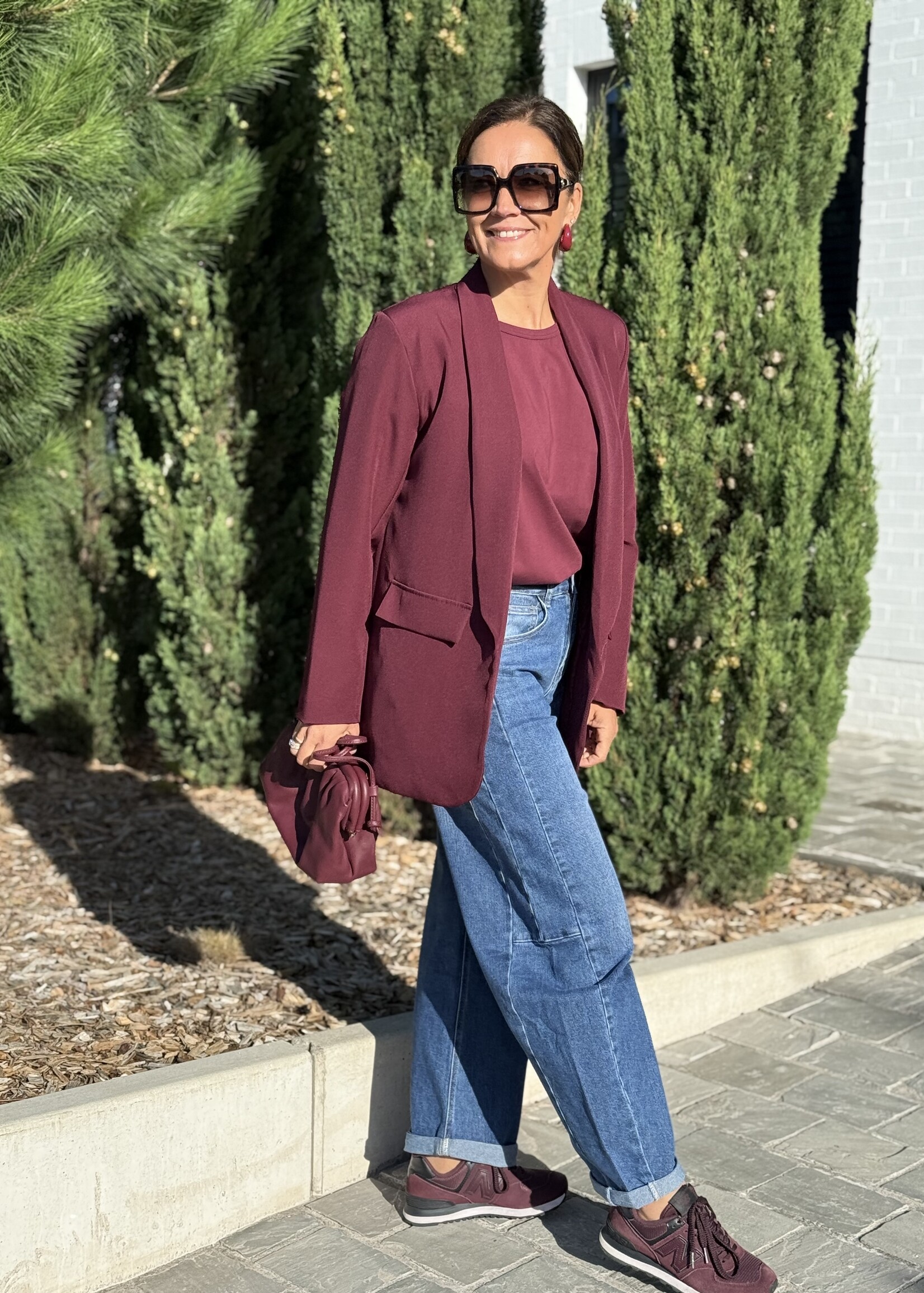 Guts & Goats Irmy Wine Blazer